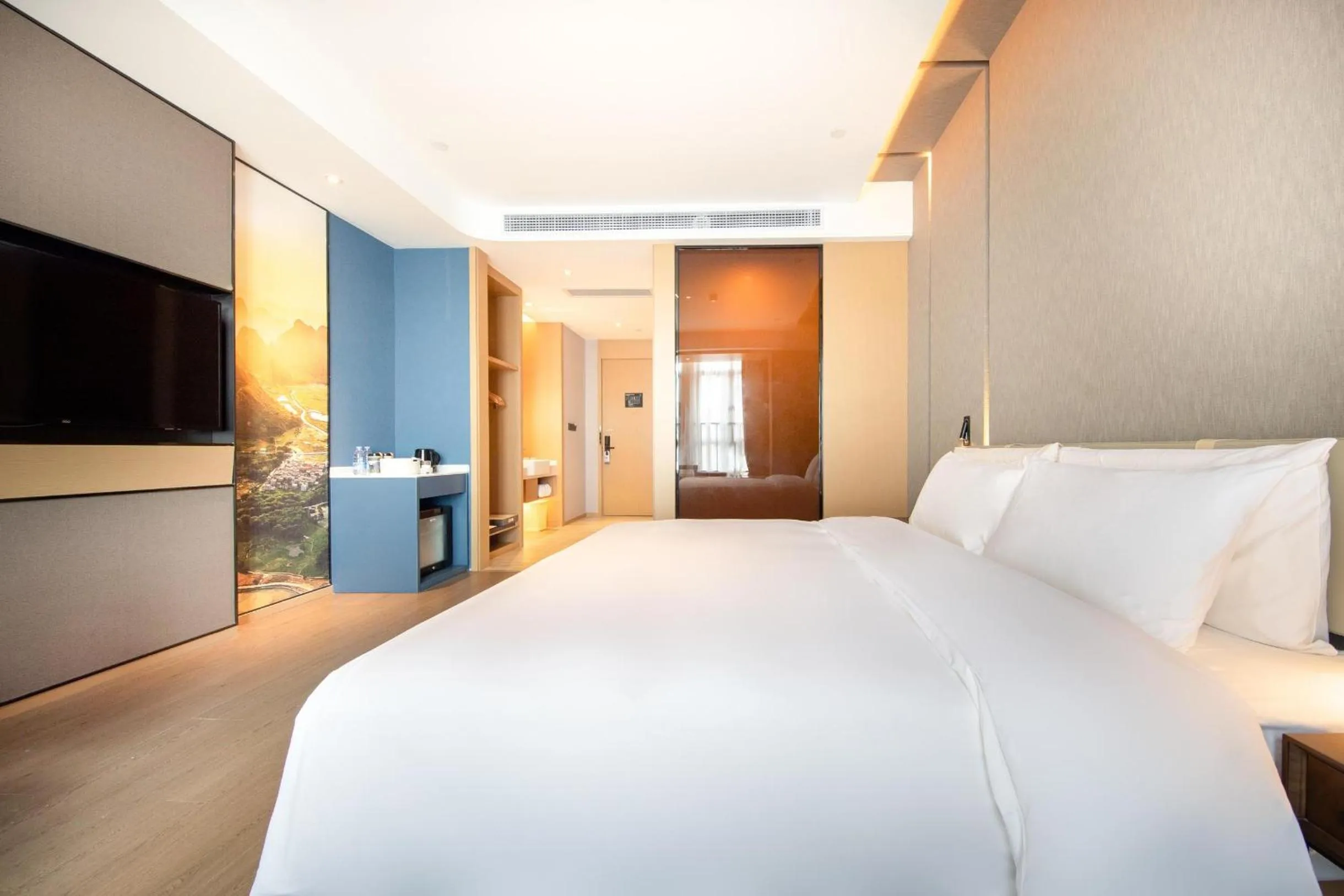 Bed in Atour Hotel Qingyuan Shunying Guangbai