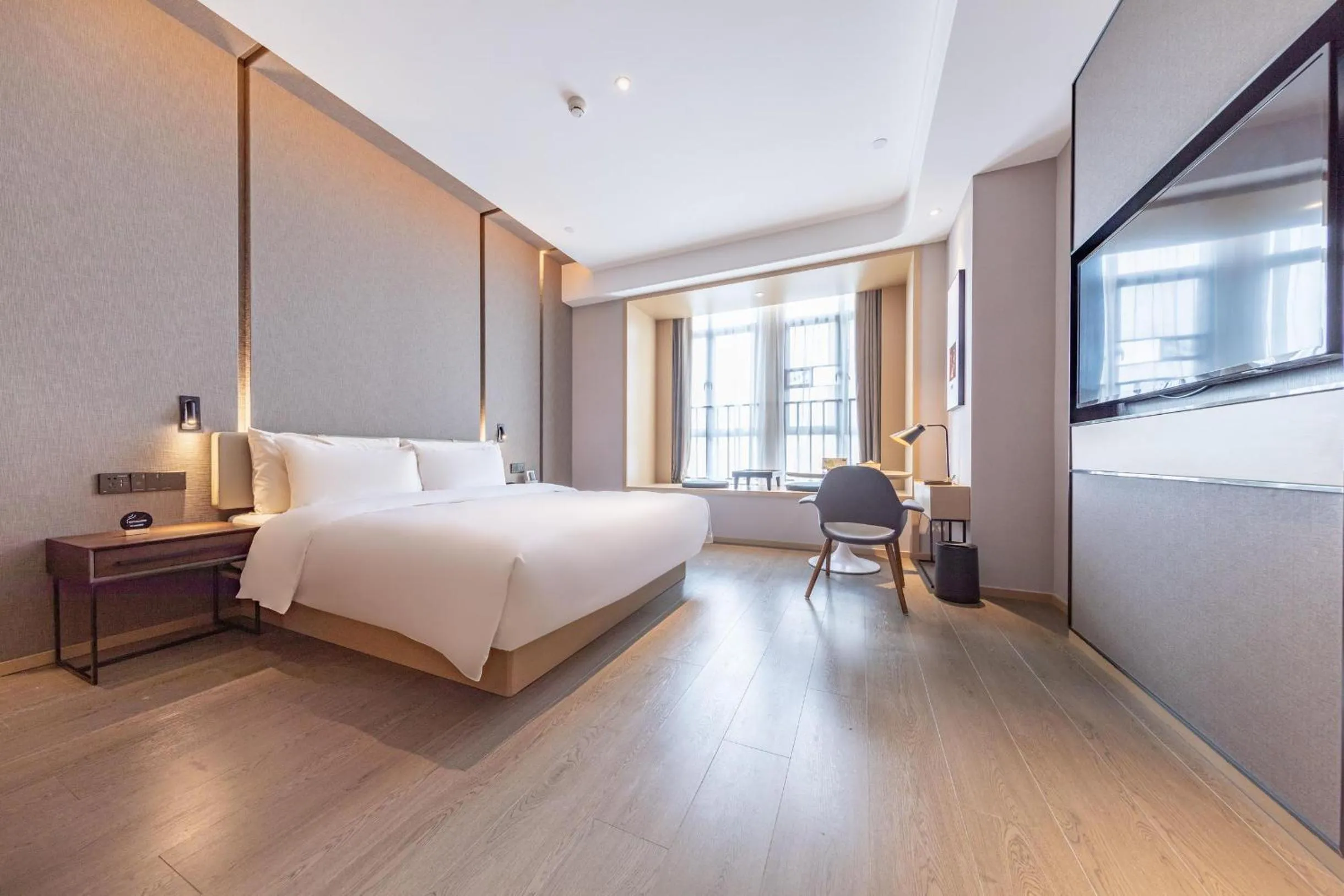 Bed in Atour Hotel Qingyuan Shunying Guangbai