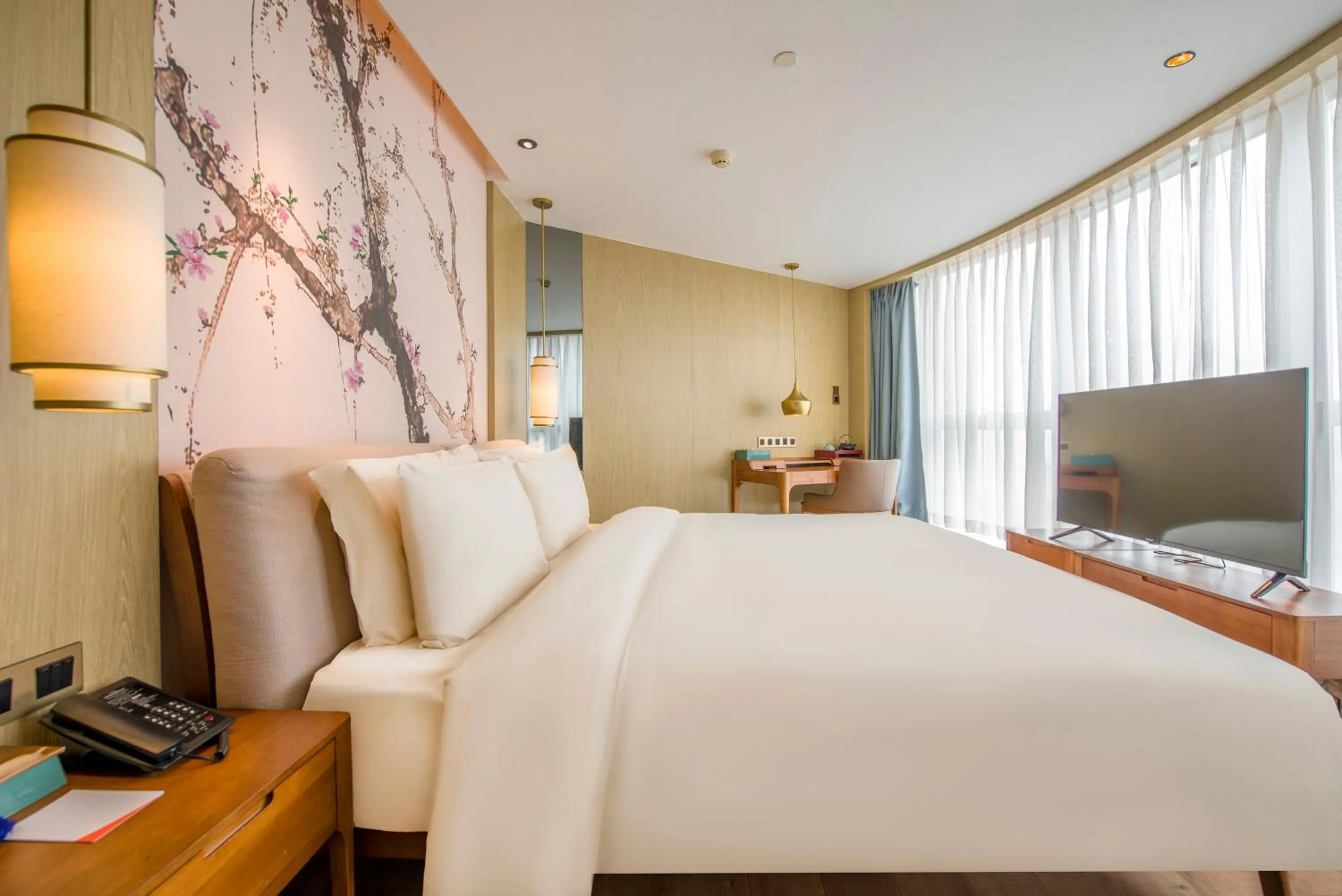 Bed in Atour S Hotel Guangzhou Beijing Road Tianzi Wharf