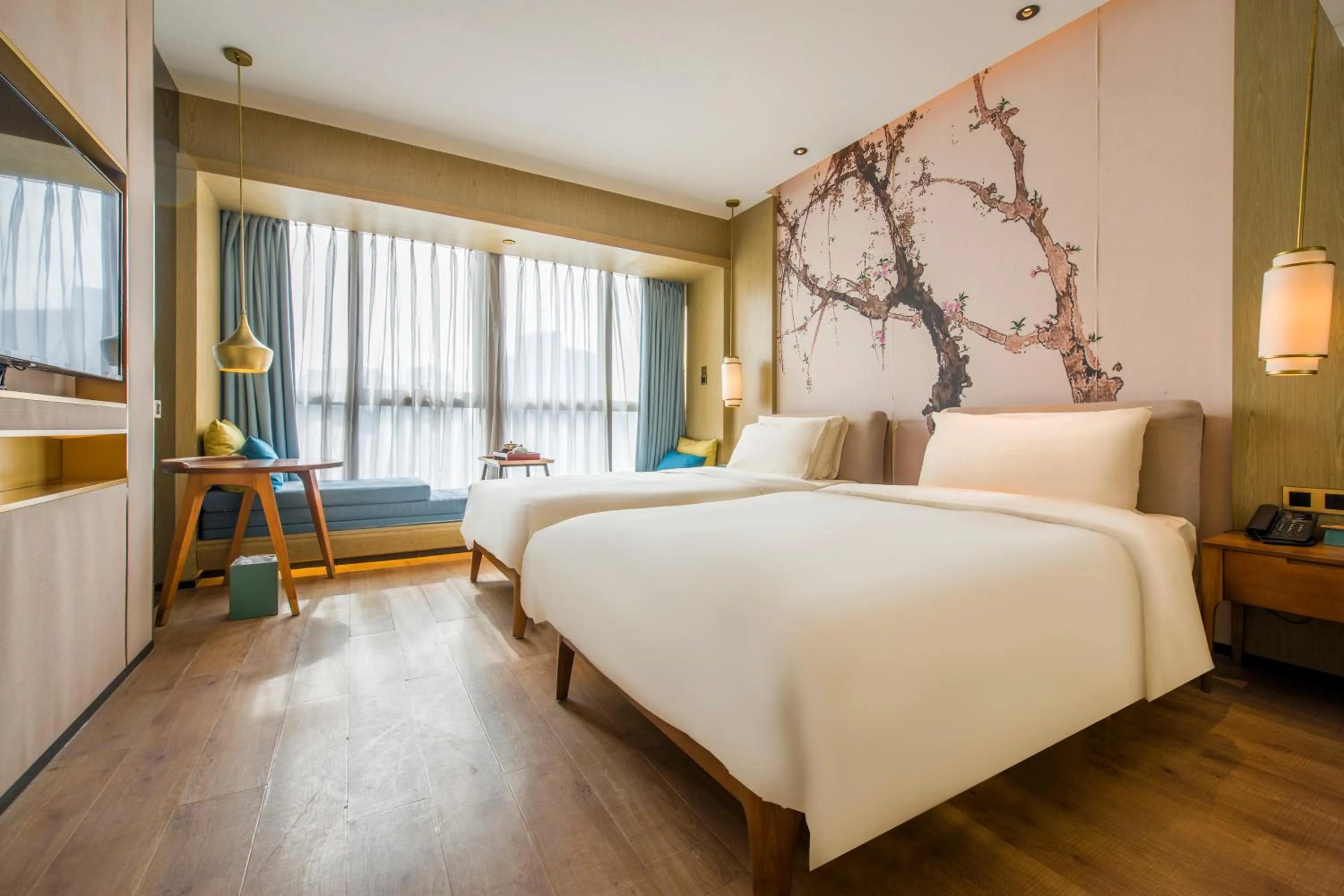 Bed in Atour S Hotel Guangzhou Beijing Road Tianzi Wharf