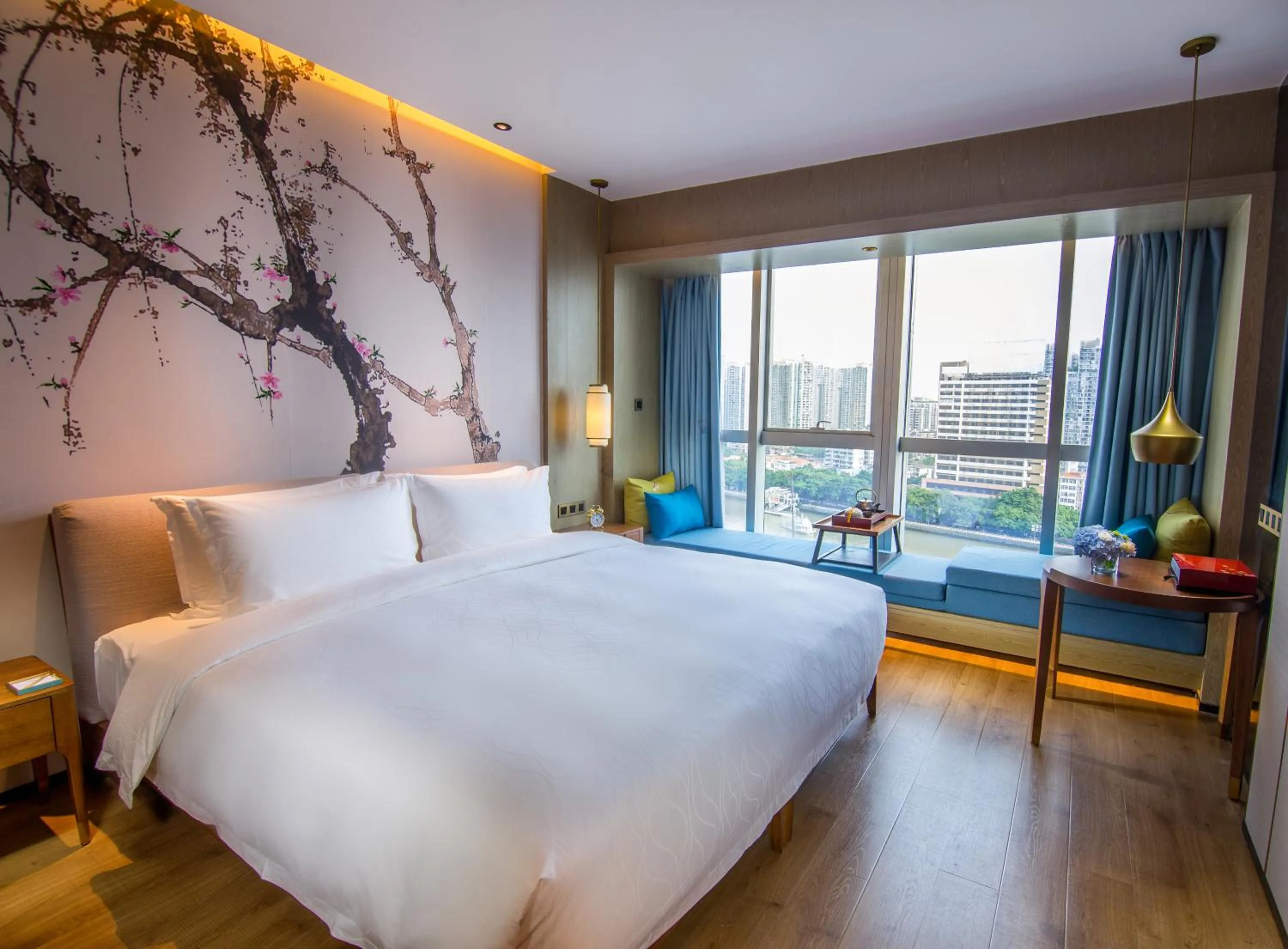 Bed in Atour S Hotel Guangzhou Beijing Road Tianzi Wharf