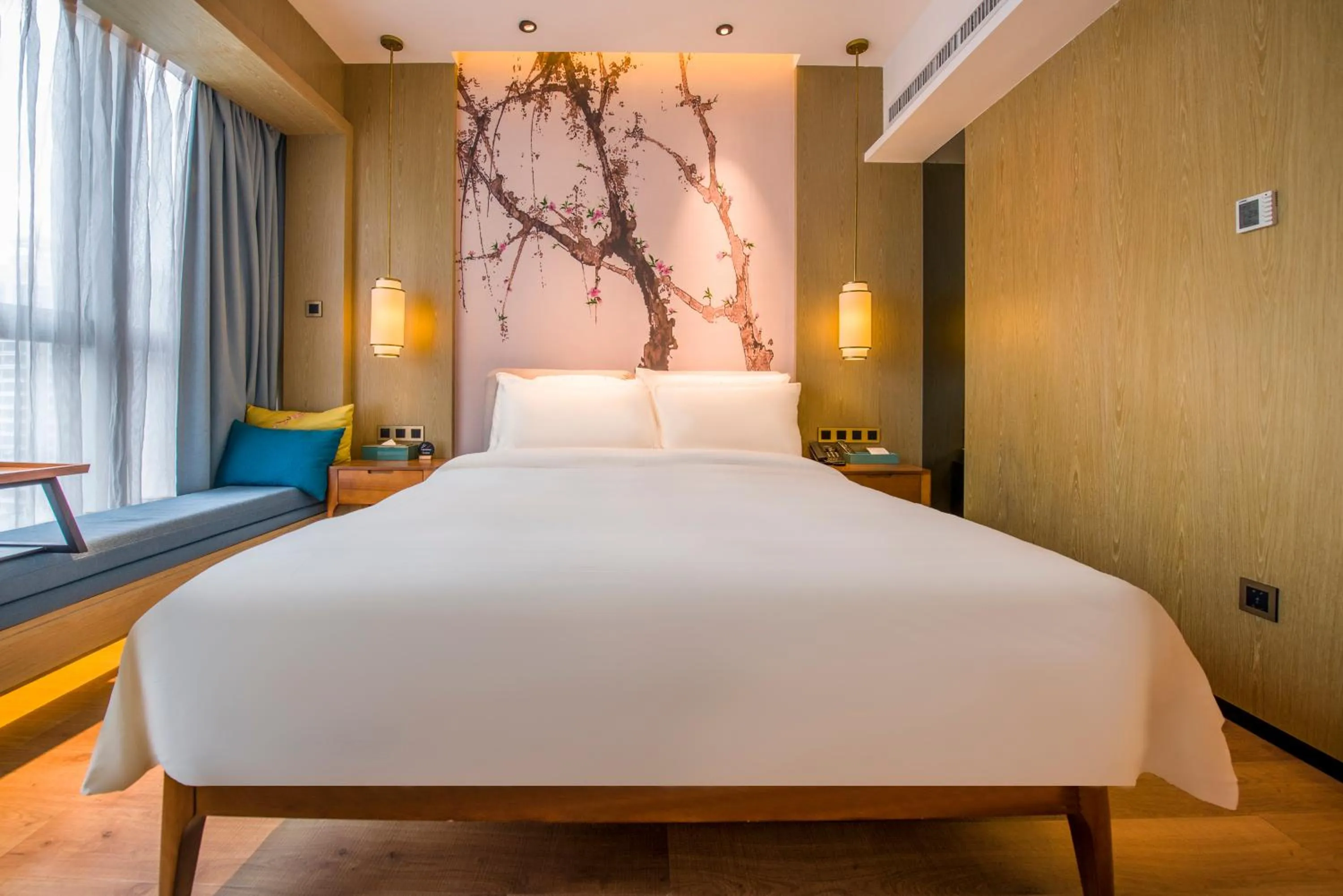 Bed in Atour S Hotel Guangzhou Beijing Road Tianzi Wharf