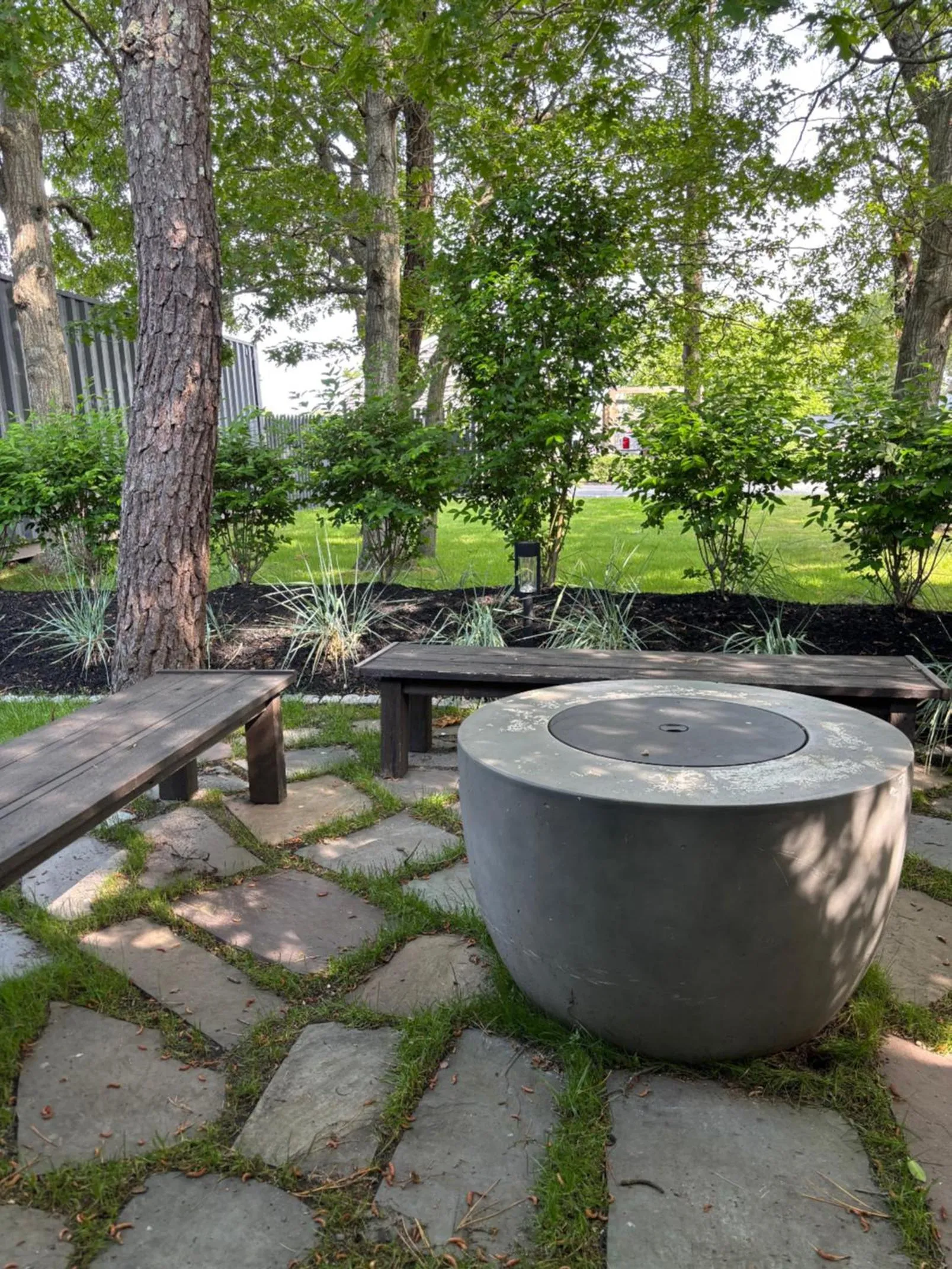 fireplace in Cape Cod Veranda