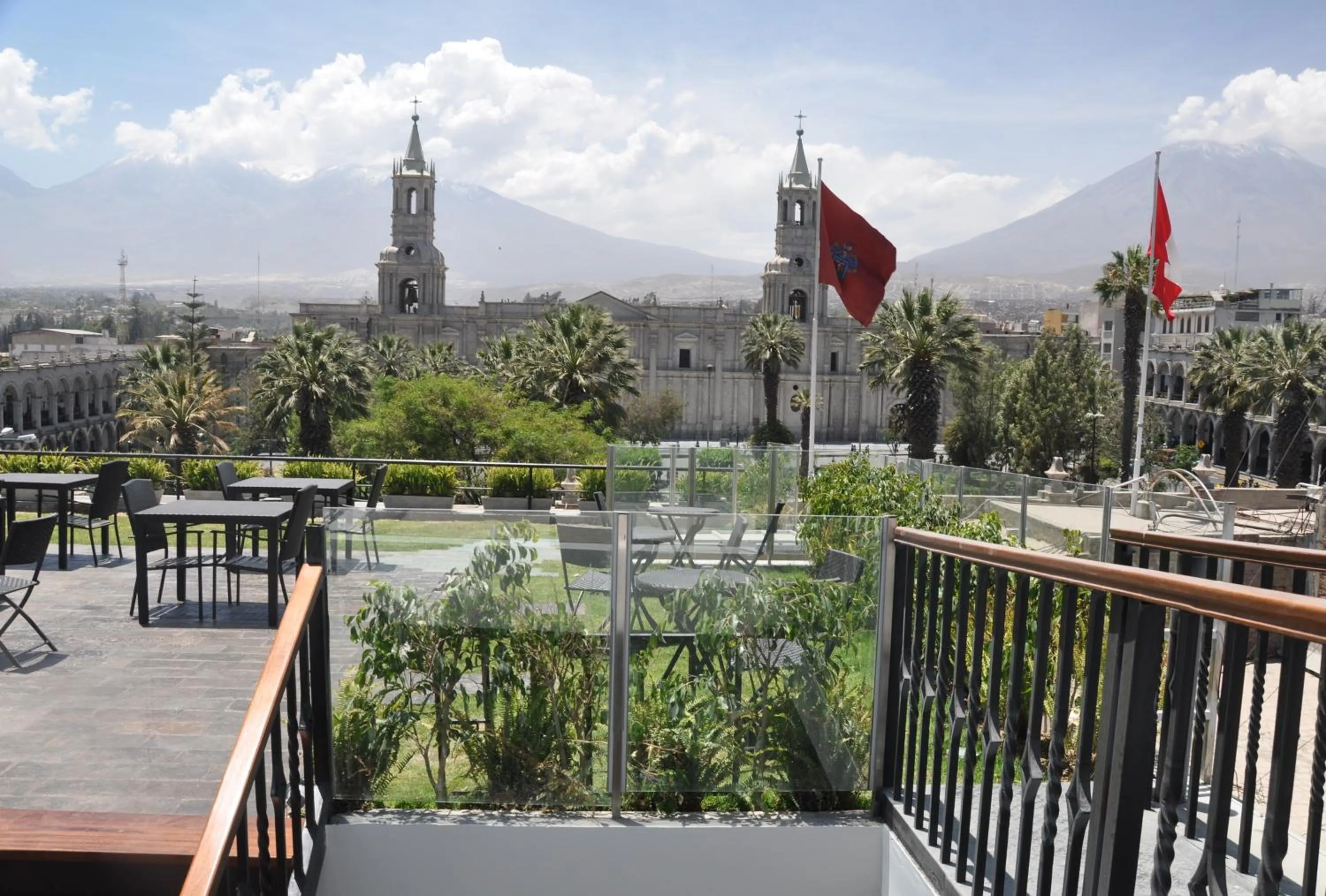 Patio in Katari Hotel at Plaza de Armas