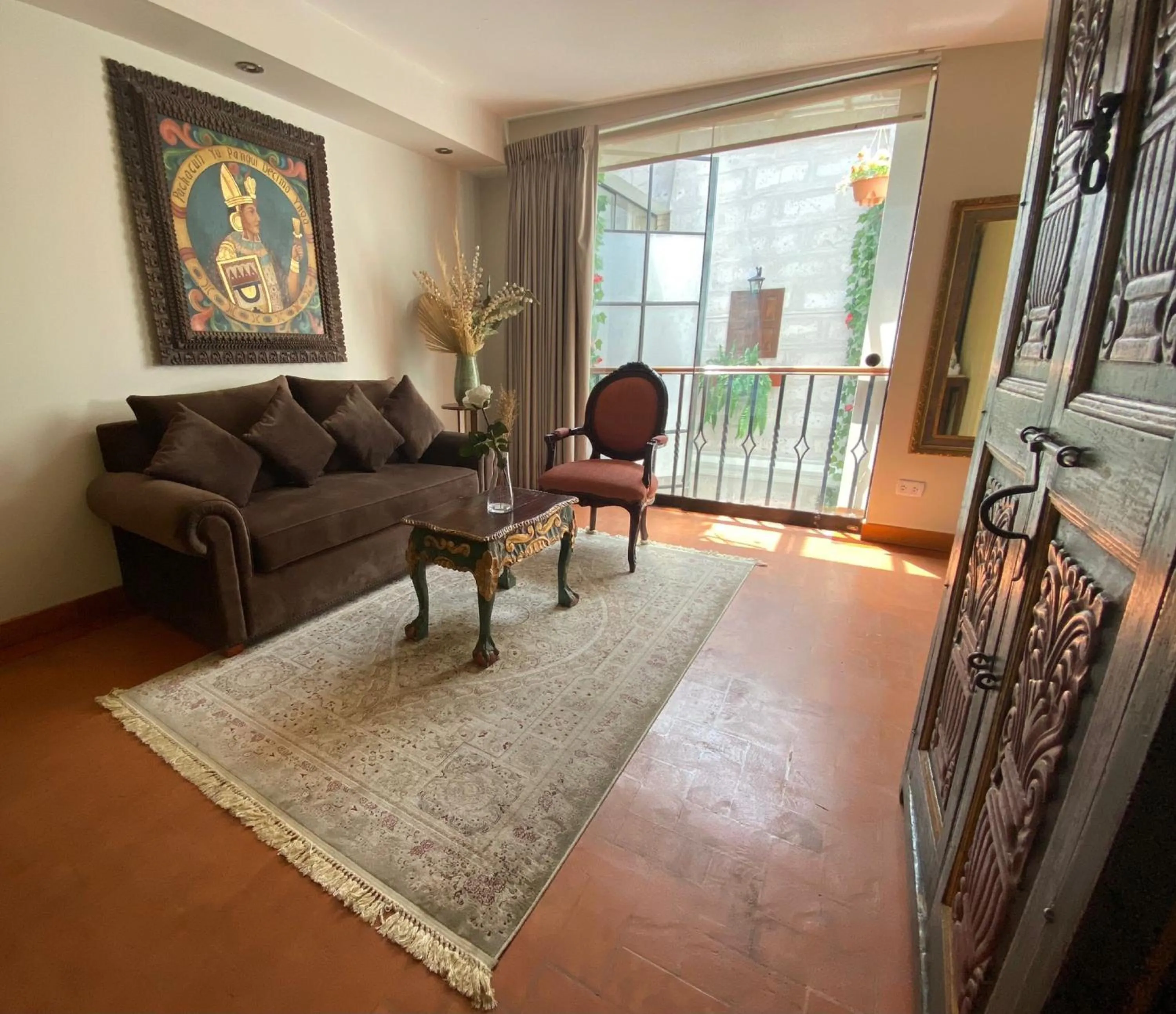 Living room in Katari Hotel at Plaza de Armas