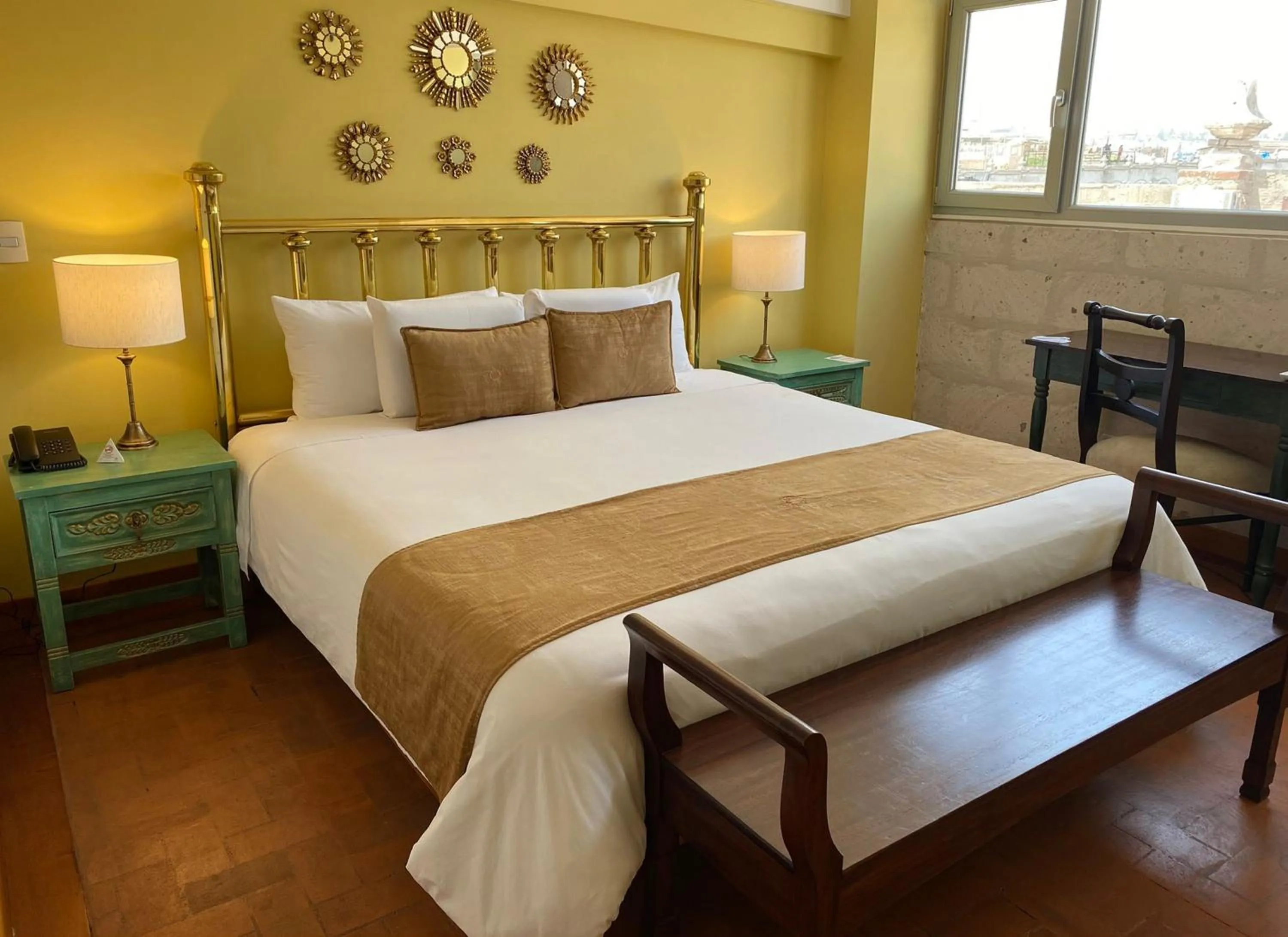 Bed in Katari Hotel at Plaza de Armas