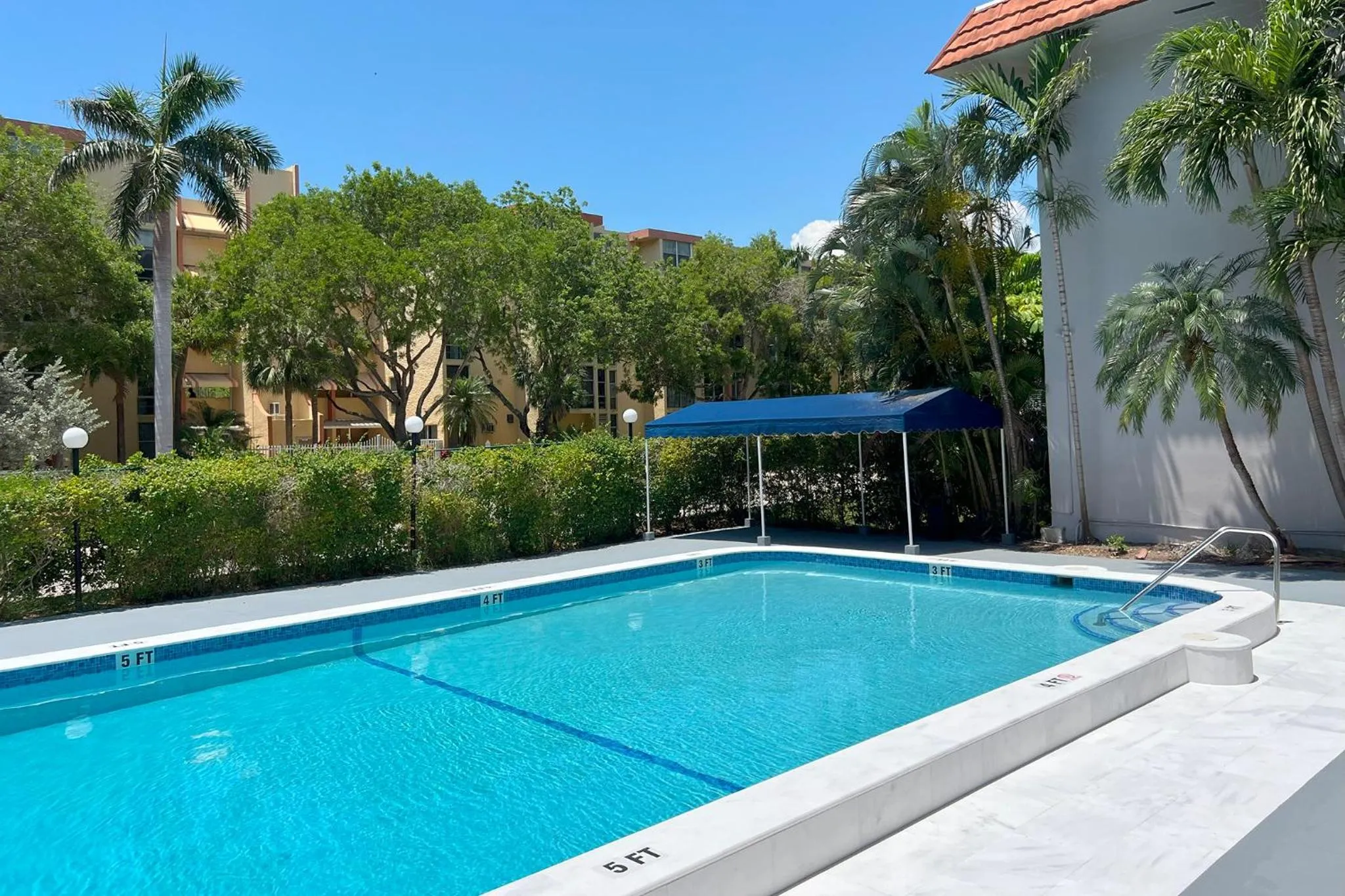 Pool view in Sunny Isles Apartments by MiaRentals