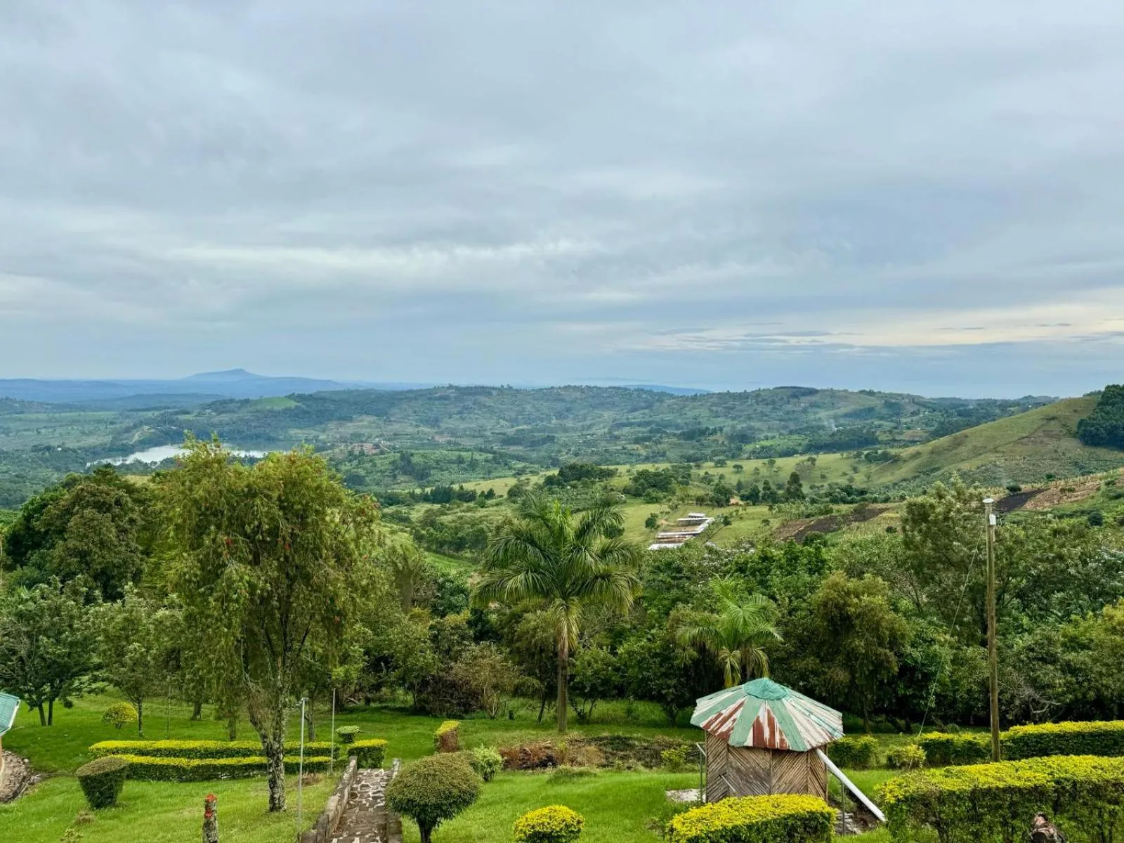 Garden view in Top of the World Lodges Fort Portal