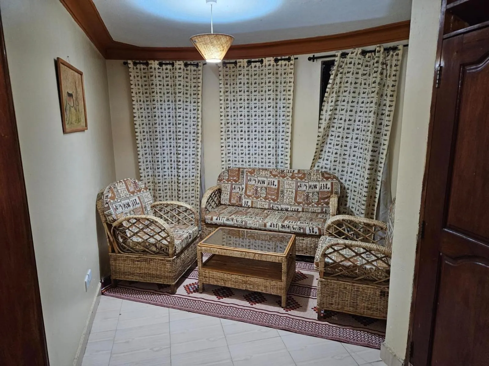 Living room in Top of the World Lodges Fort Portal