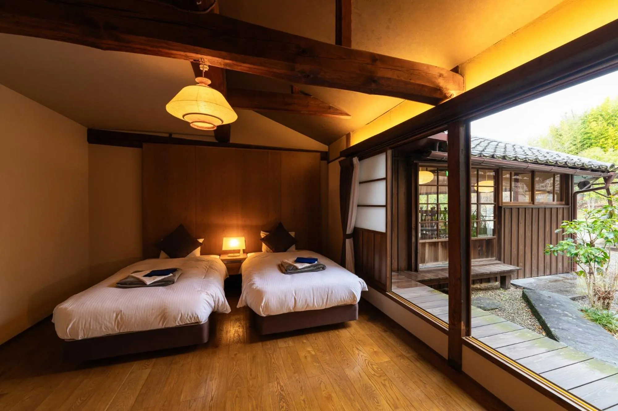 View (from property/room), Bed in PAYSAGE MORIGUCHI