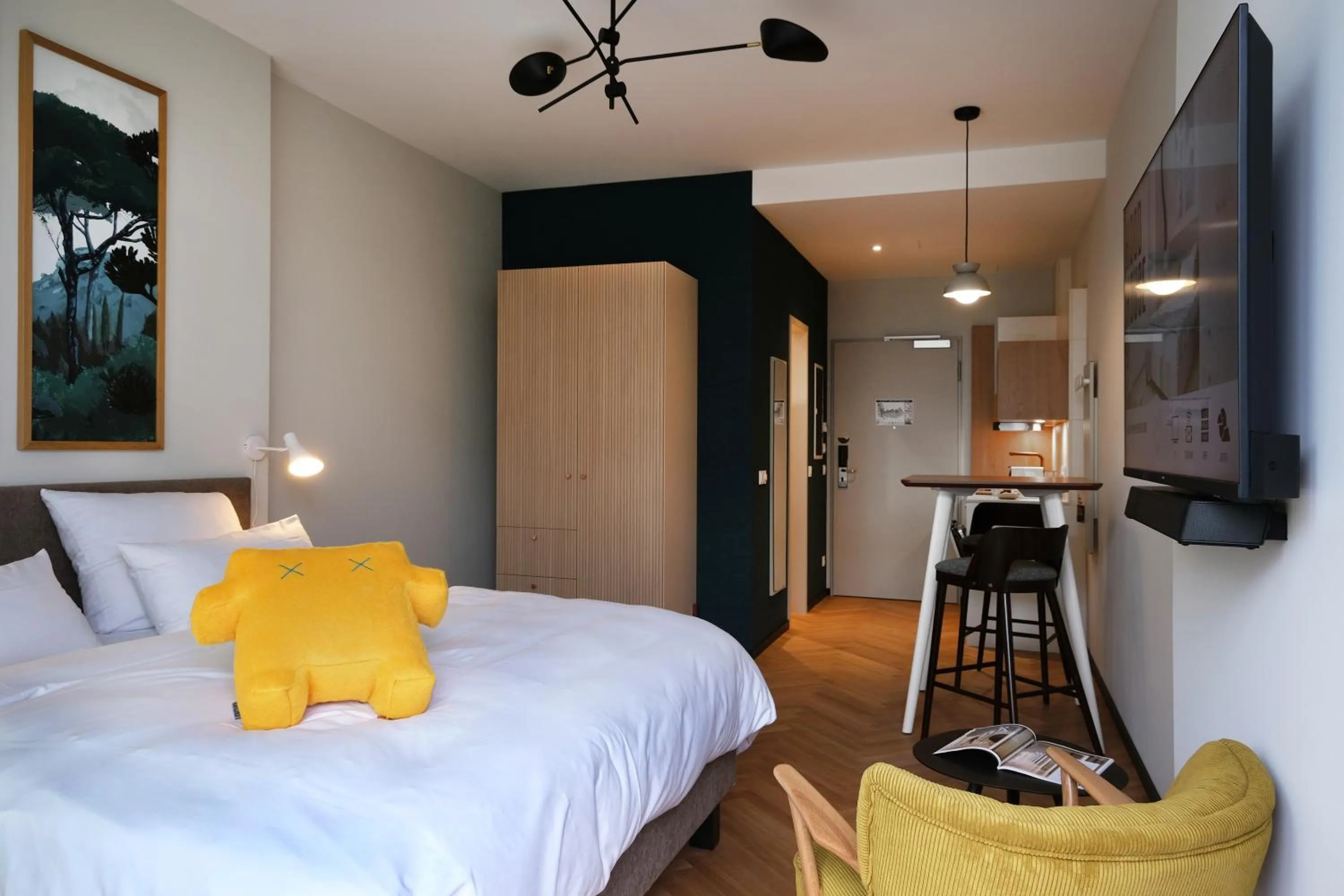 Bed in Hood House Kassel - volldigitales Serviced Apartment