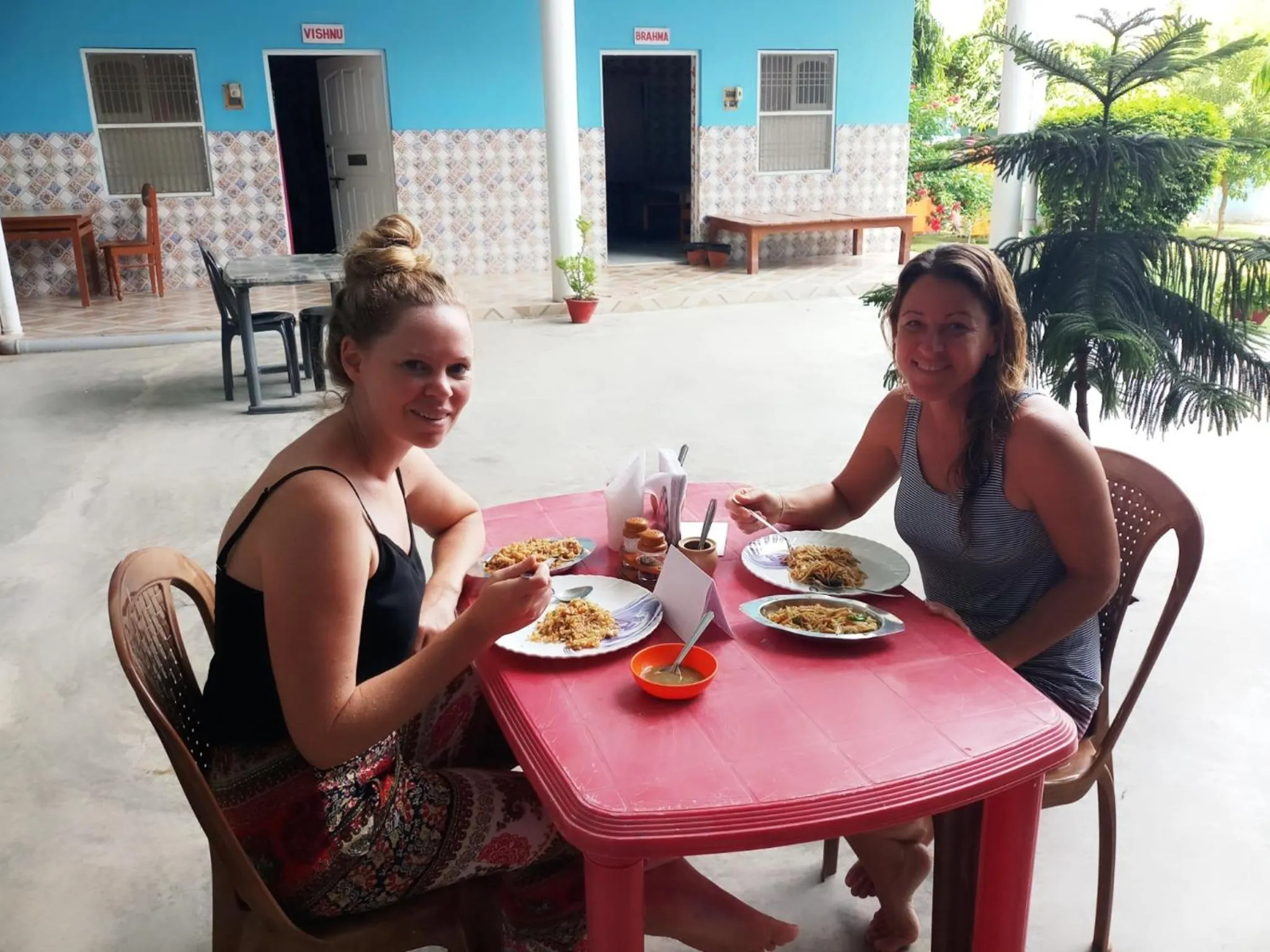 Breakfast in Sri Yoga Mandir