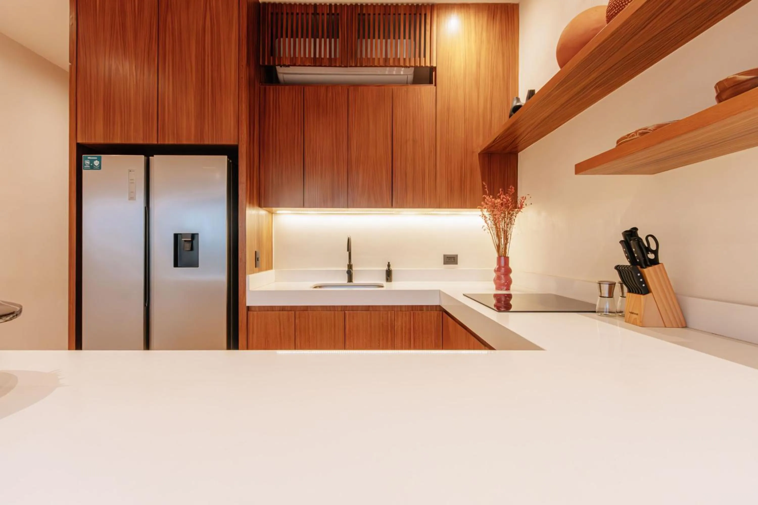 Kitchen or kitchenette, Bed in Bacab Tulum