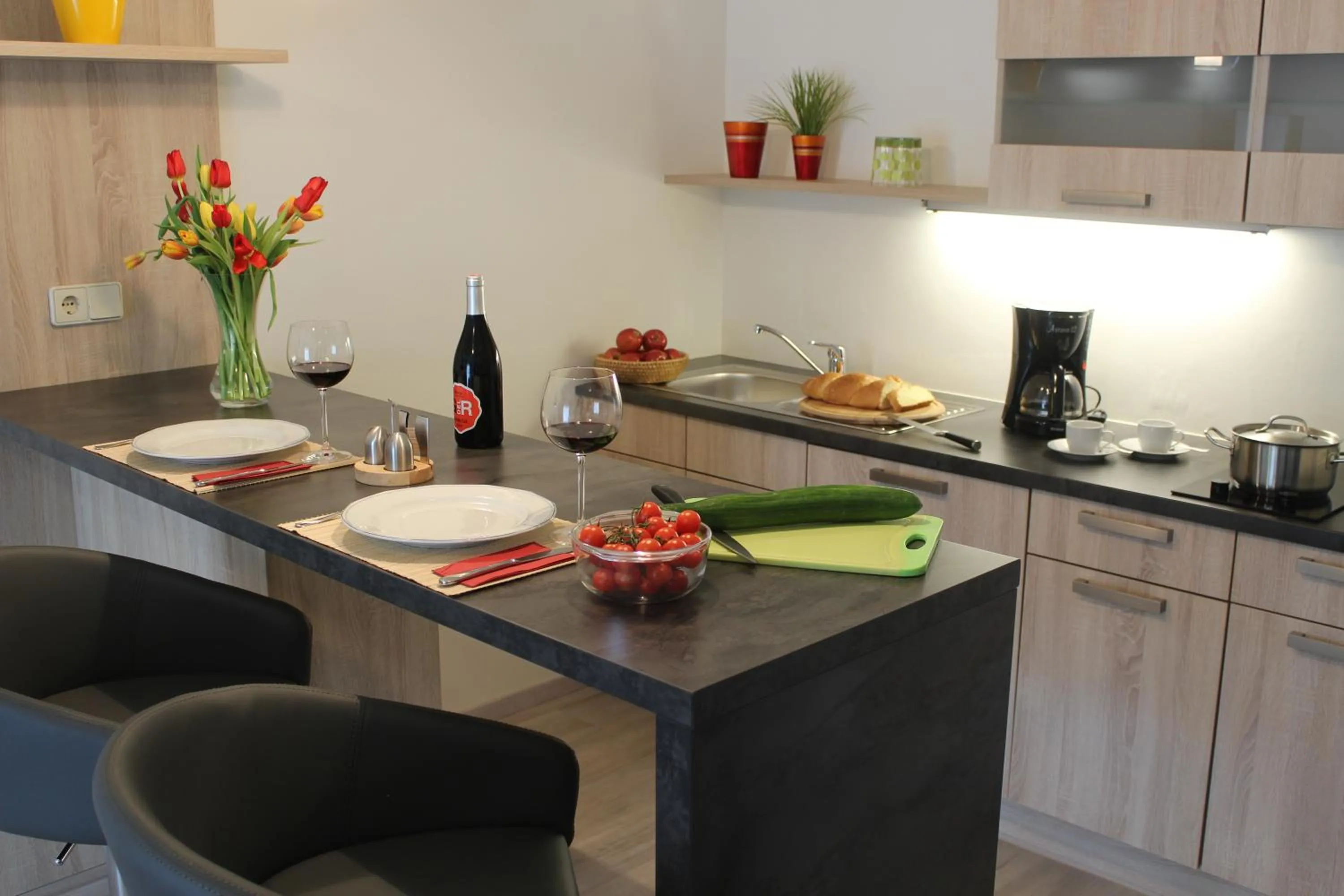 Kitchen or kitchenette in Das Karl August