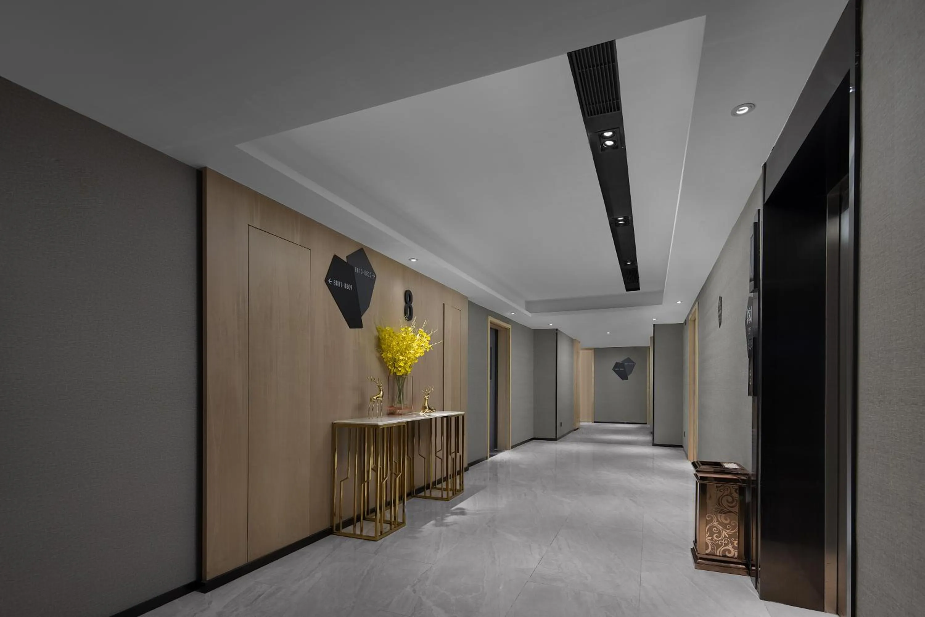 elevator, Bed in Echarm International Hotel Guangzhou Beijing Road Pedestrian Street Tianzi Wharf