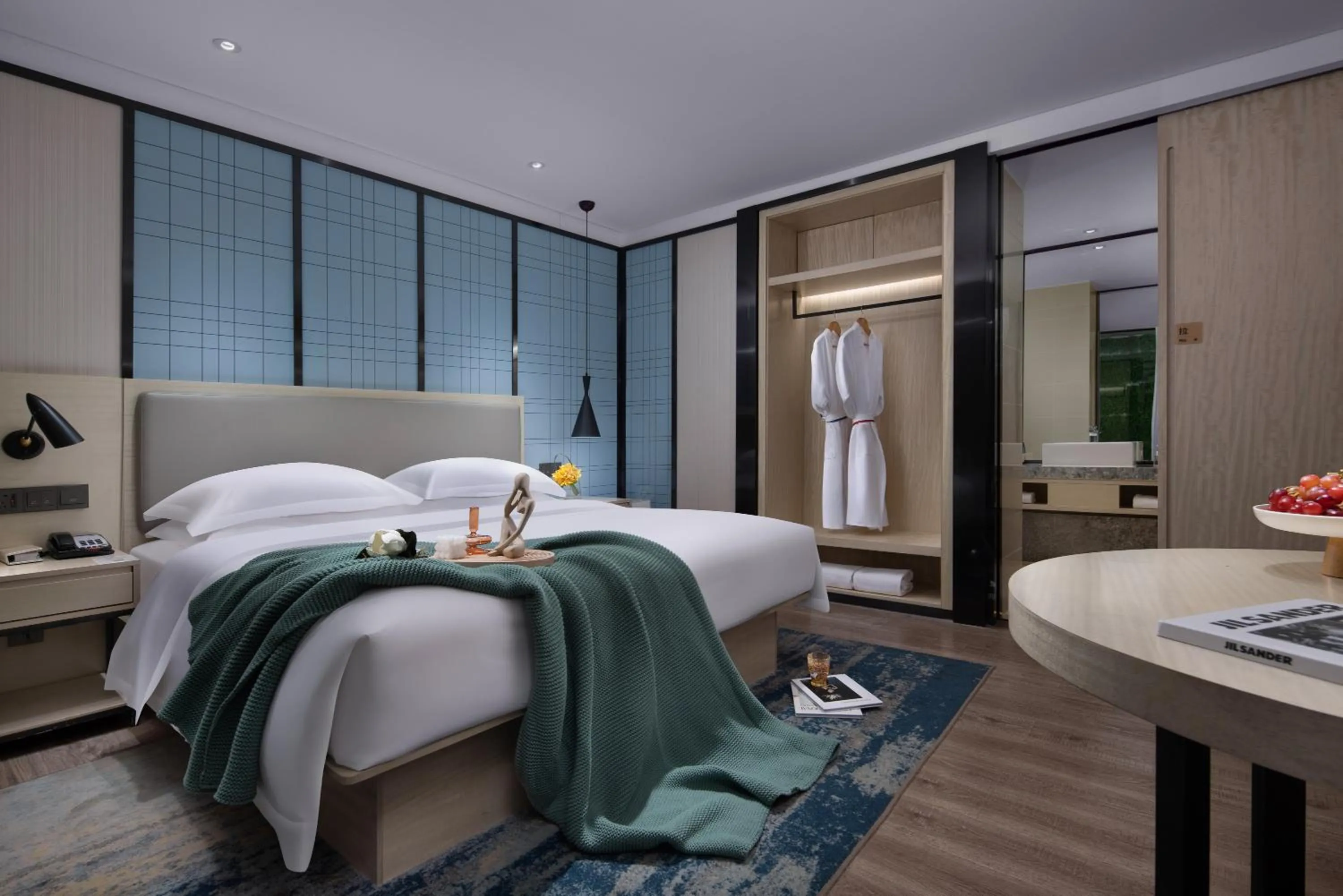 Bed in Echarm International Hotel Guangzhou Beijing Road Pedestrian Street Tianzi Wharf