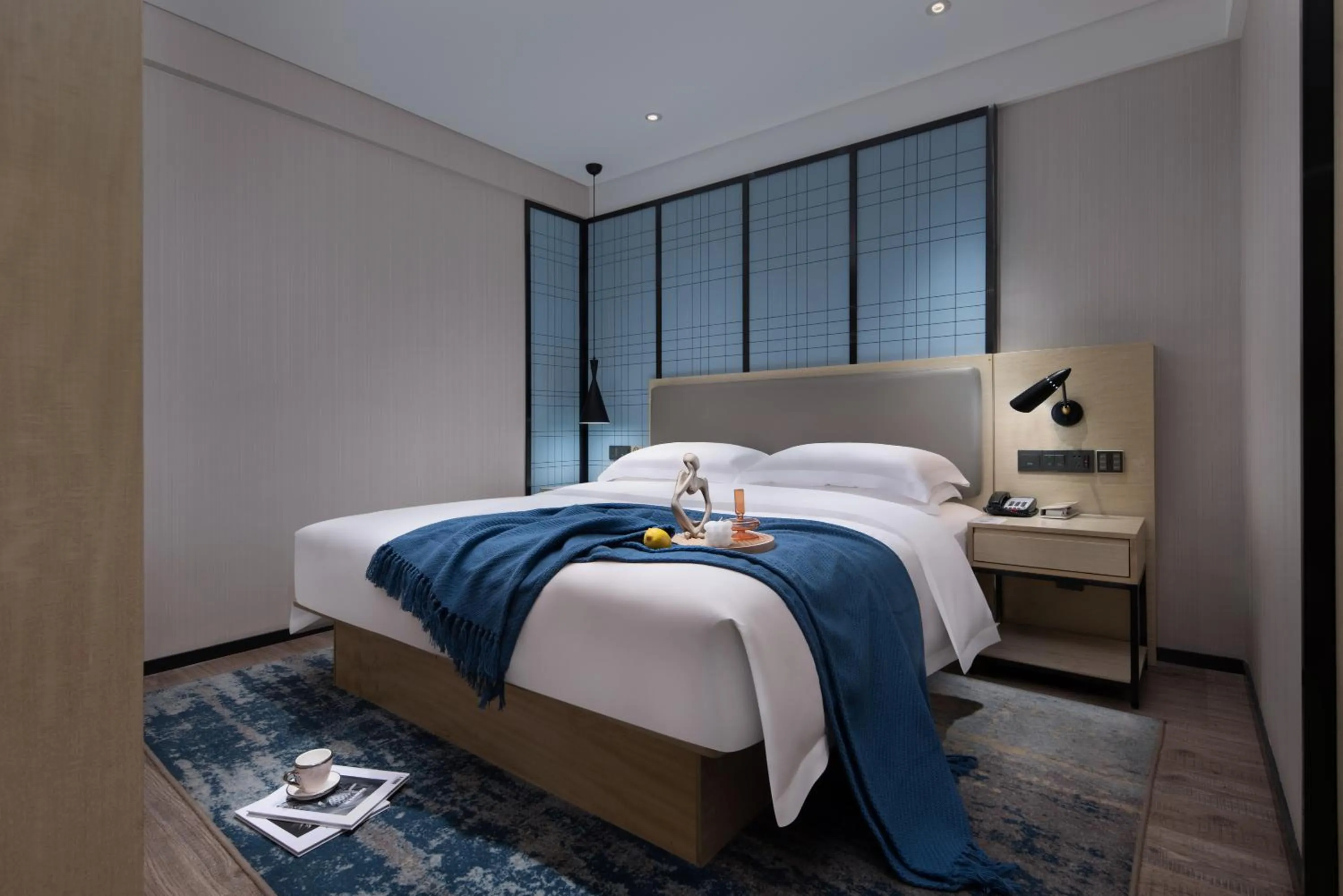 Bed in Echarm International Hotel Guangzhou Beijing Road Pedestrian Street Tianzi Wharf