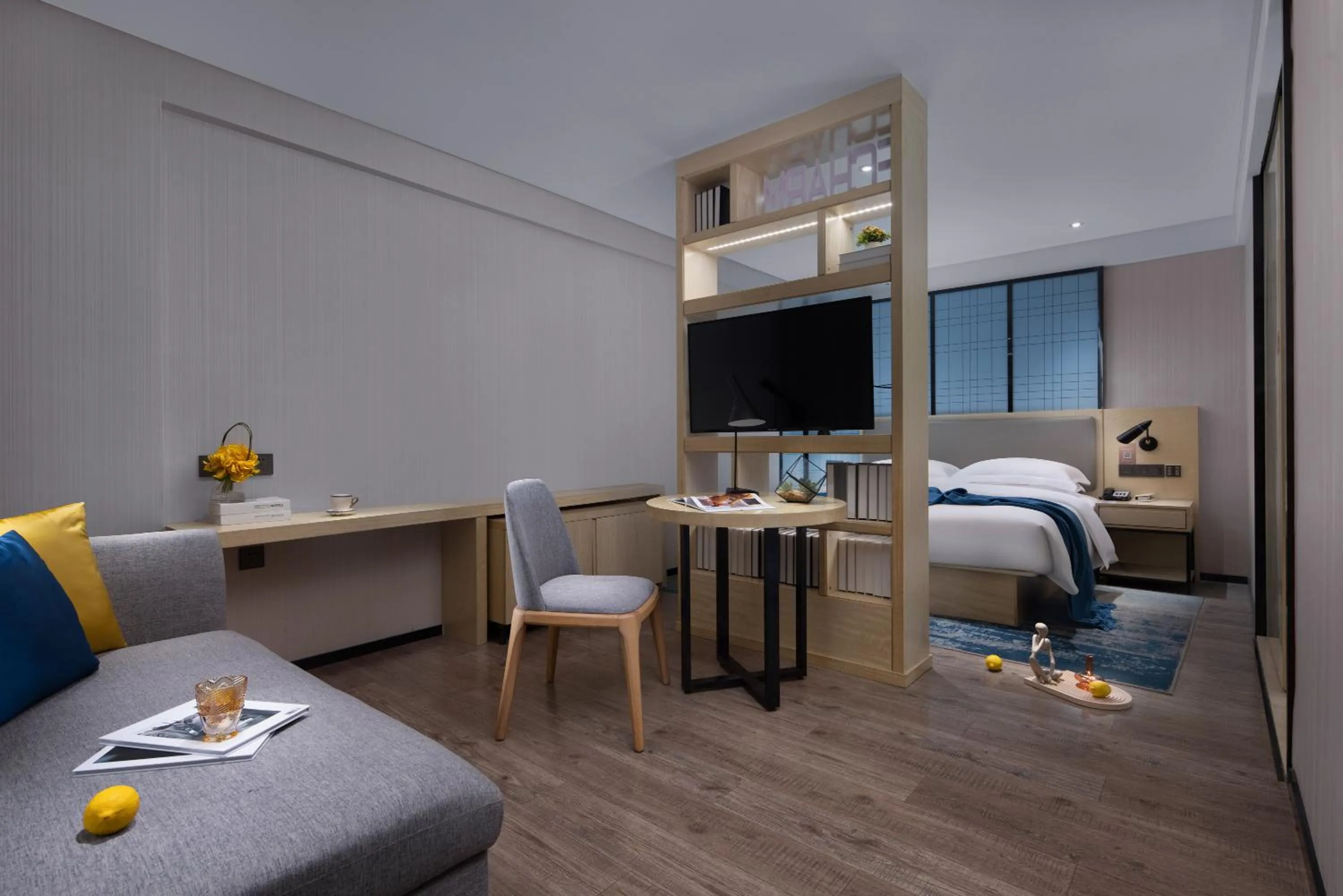 Bed in Echarm International Hotel Guangzhou Beijing Road Pedestrian Street Tianzi Wharf