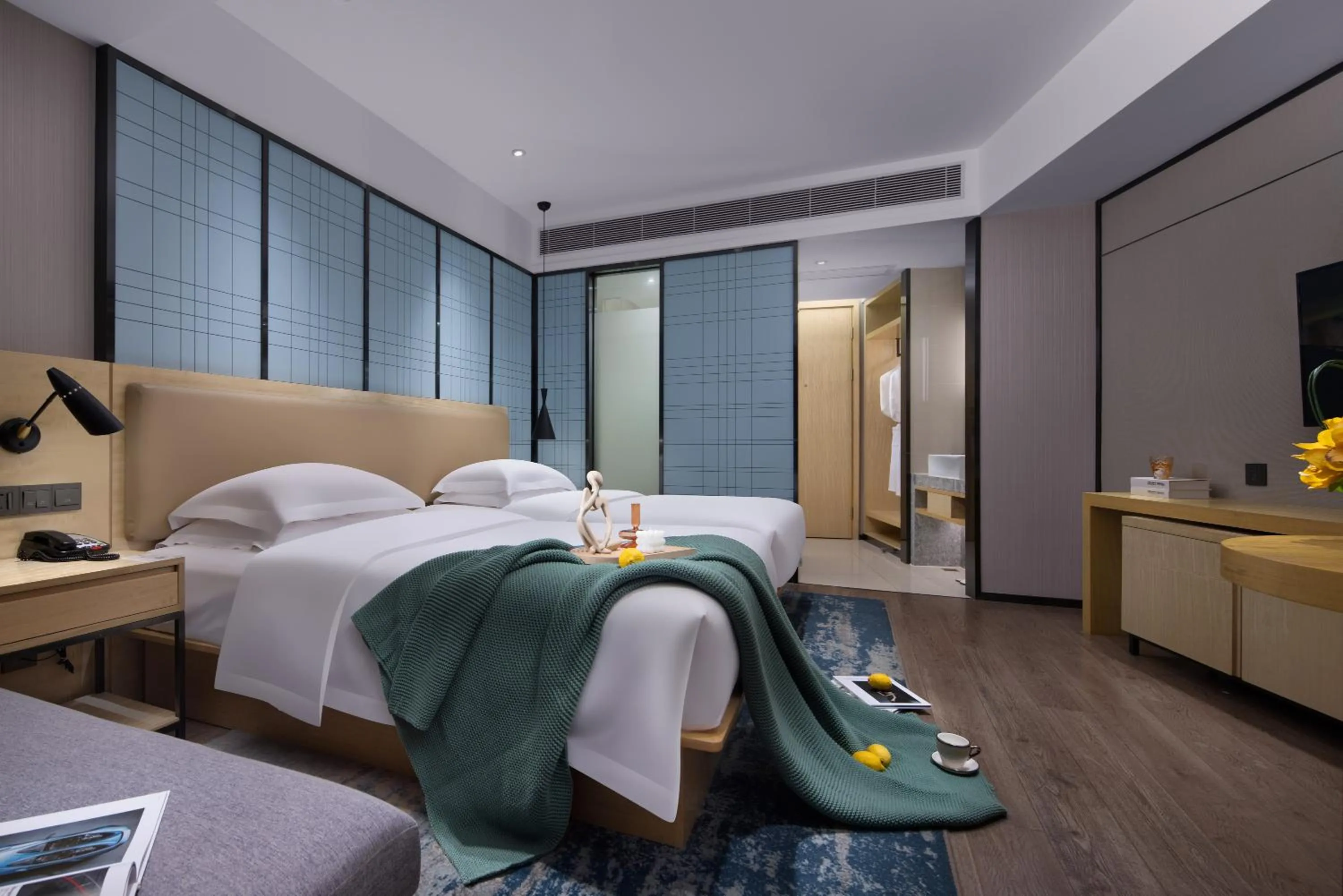 Bed in Echarm International Hotel Guangzhou Beijing Road Pedestrian Street Tianzi Wharf