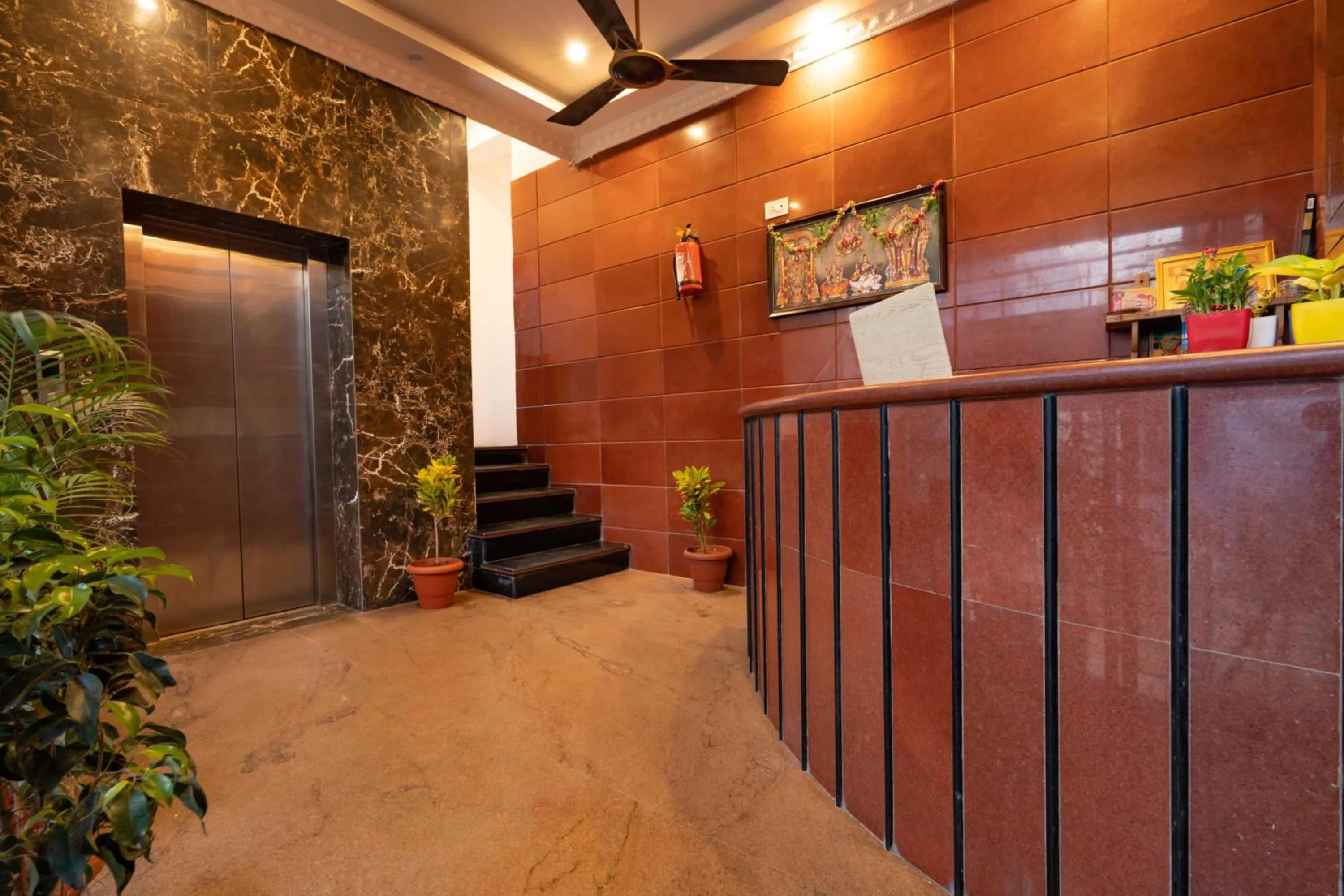 Lobby or reception in Hotel Arya Grand Rameswaram by Nimalan