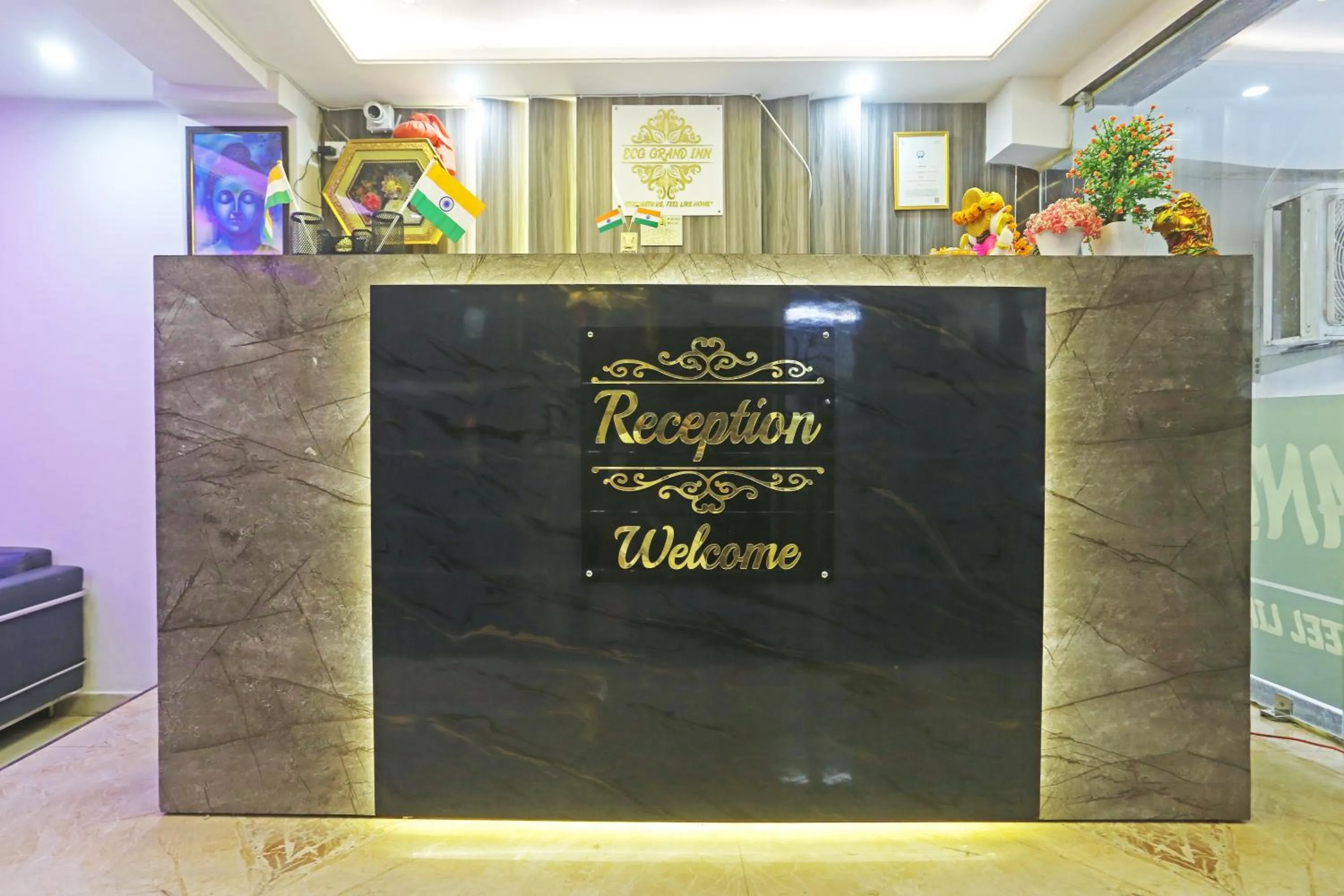 Lobby or reception in Hotel ECG Grand Inn-Near Delhi Airport free Airport Drop