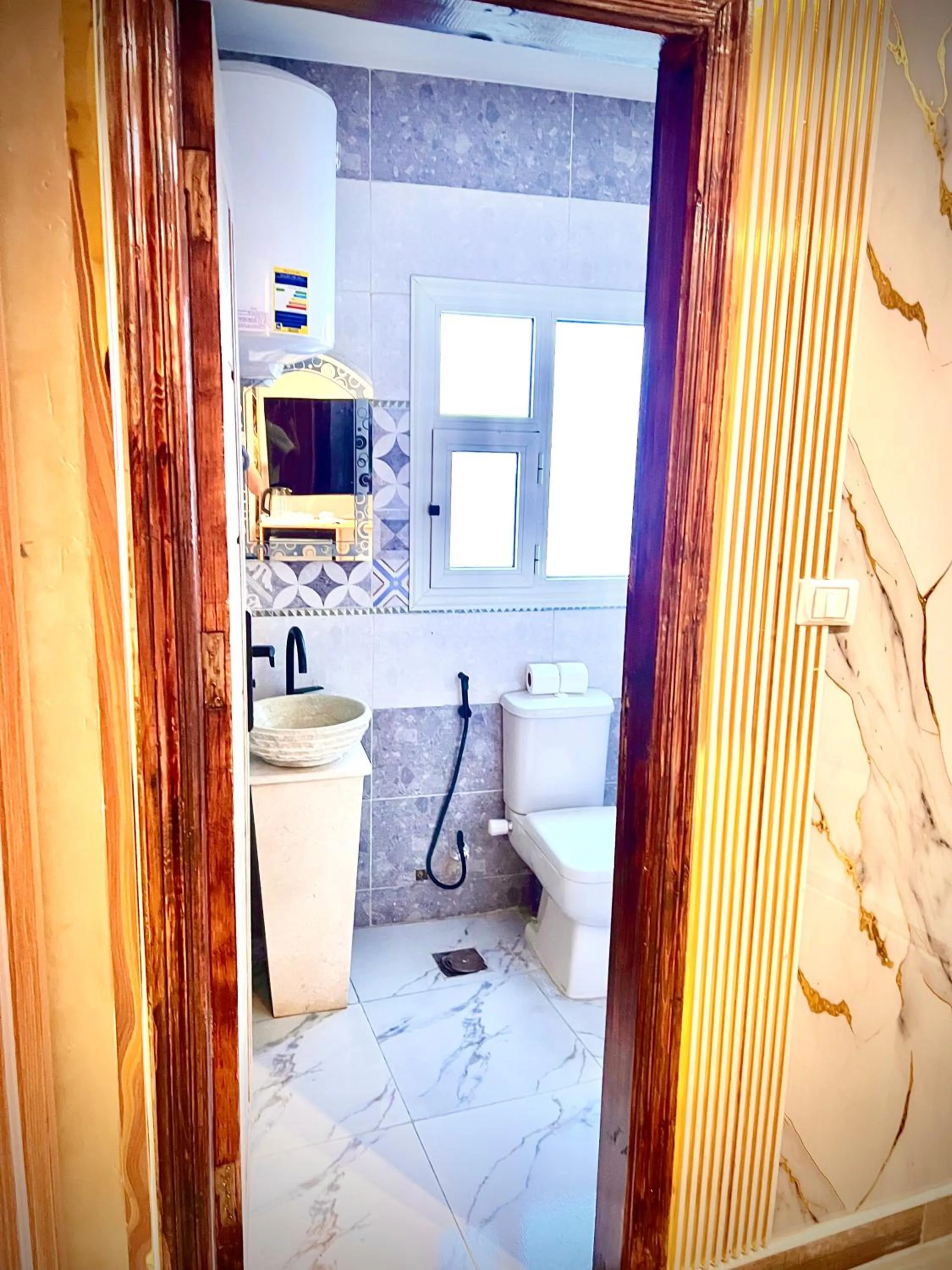 Toilet in Farsha Pyramids Inn