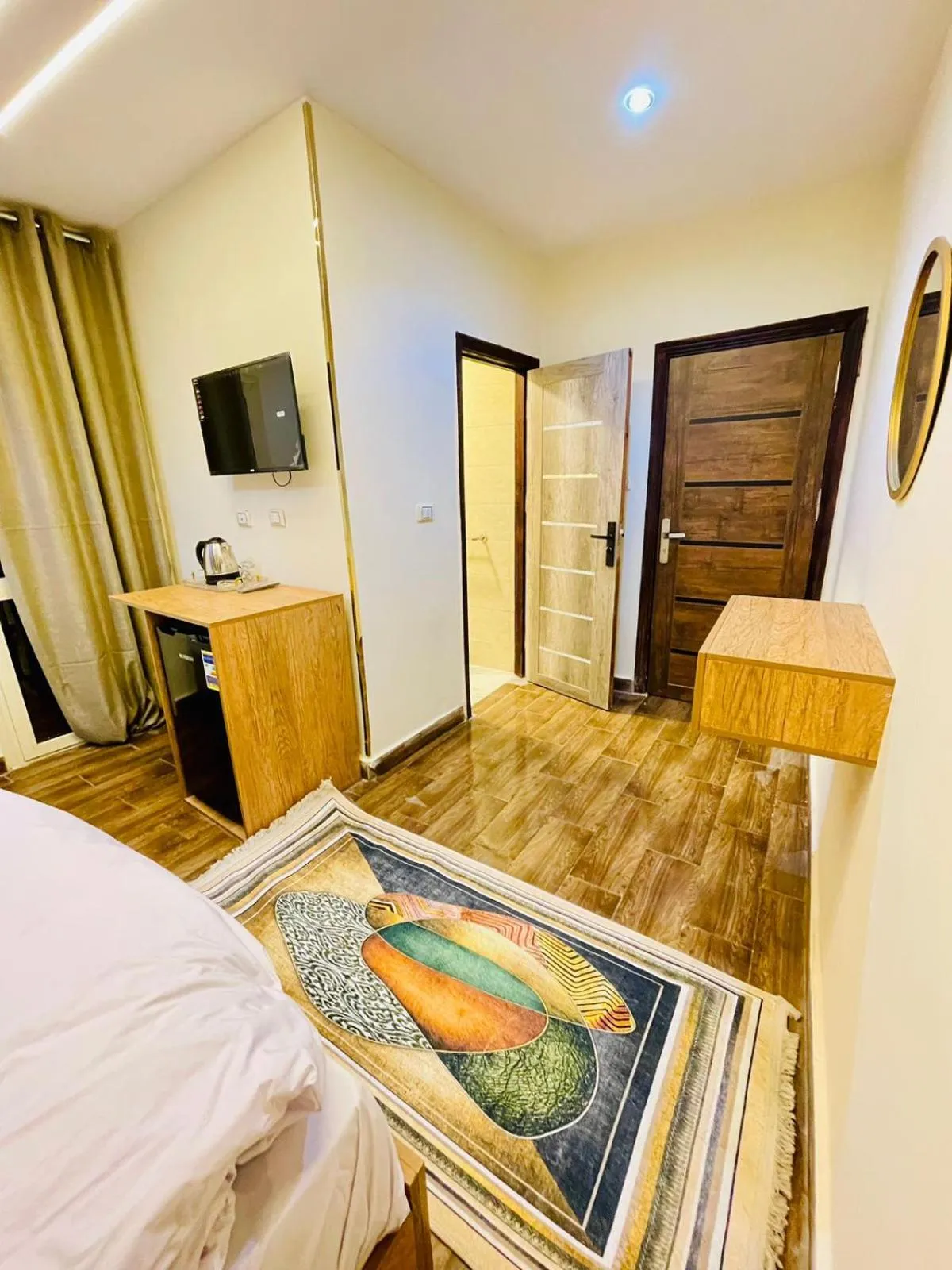 Bed in Farsha Pyramids Inn