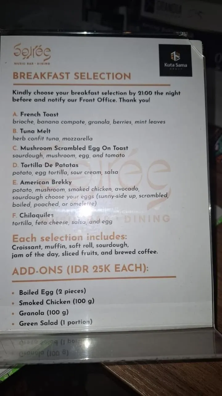 Breakfast in The Confidential Mandalika