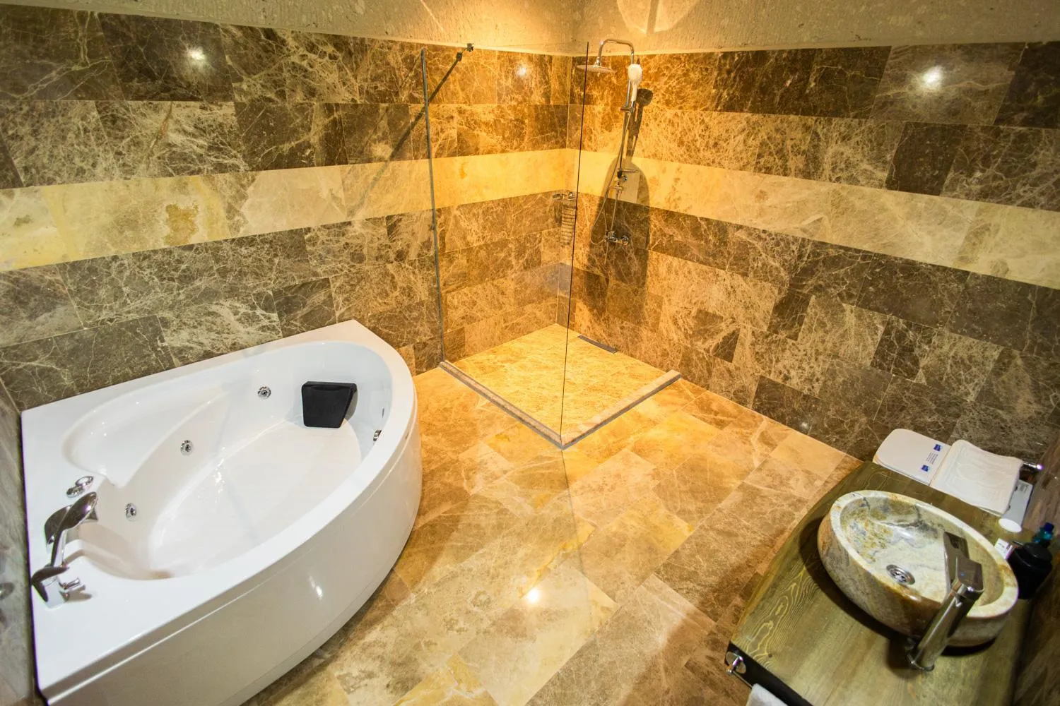 Shower in Majestic Cave House