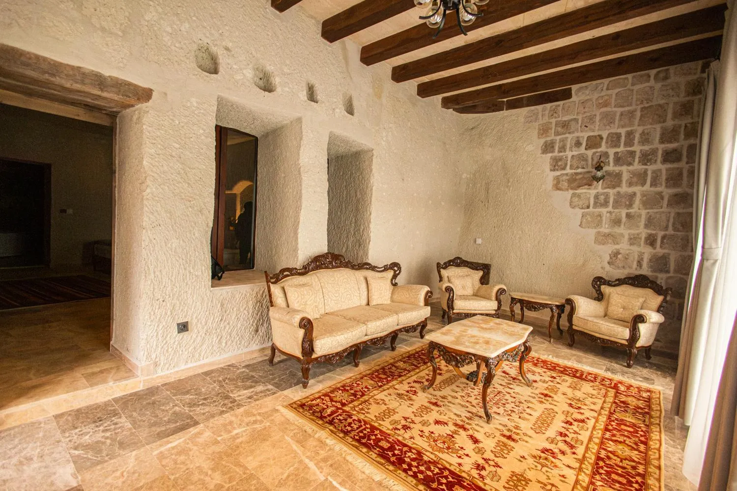 Living room in Majestic Cave House