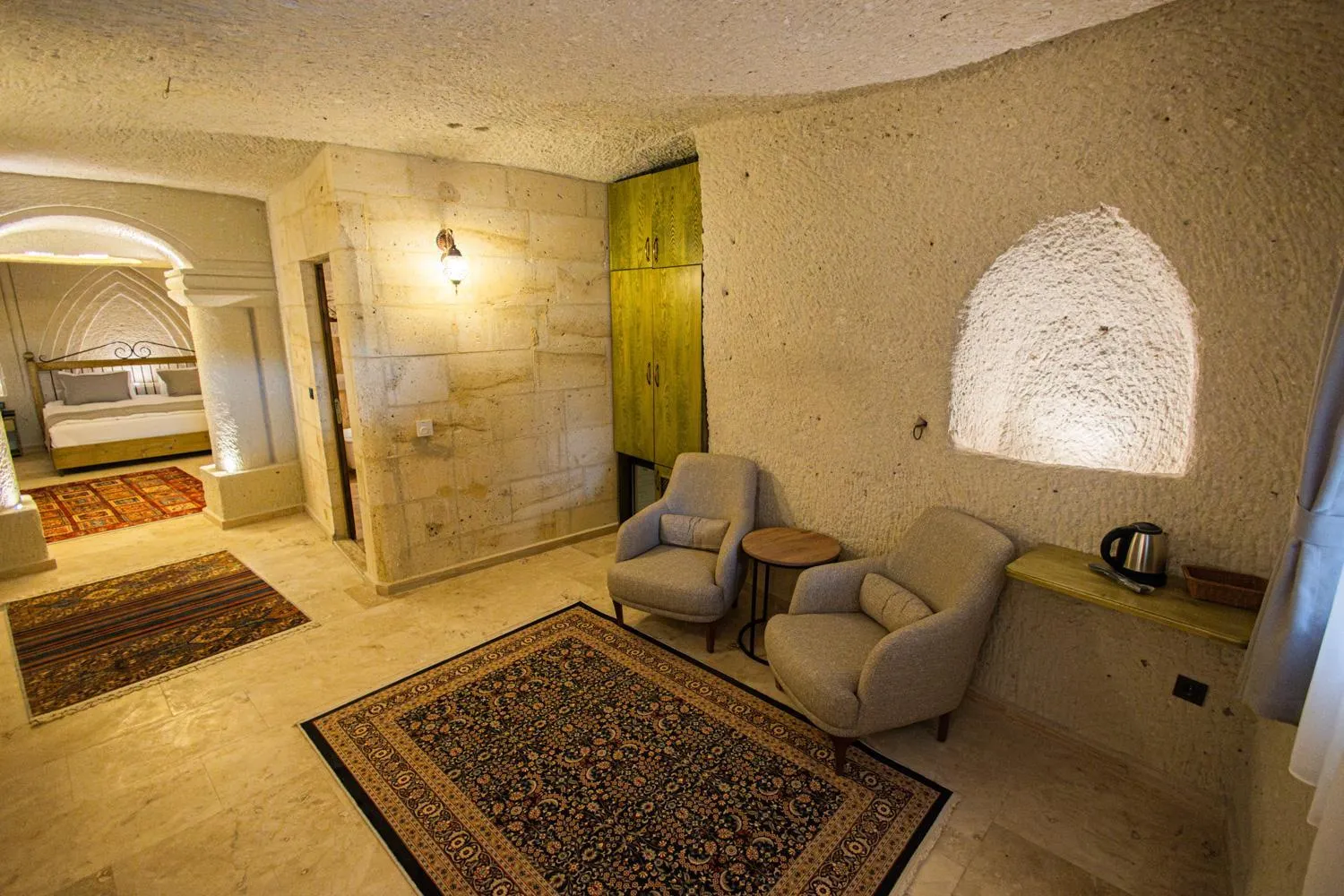 Living room in Majestic Cave House