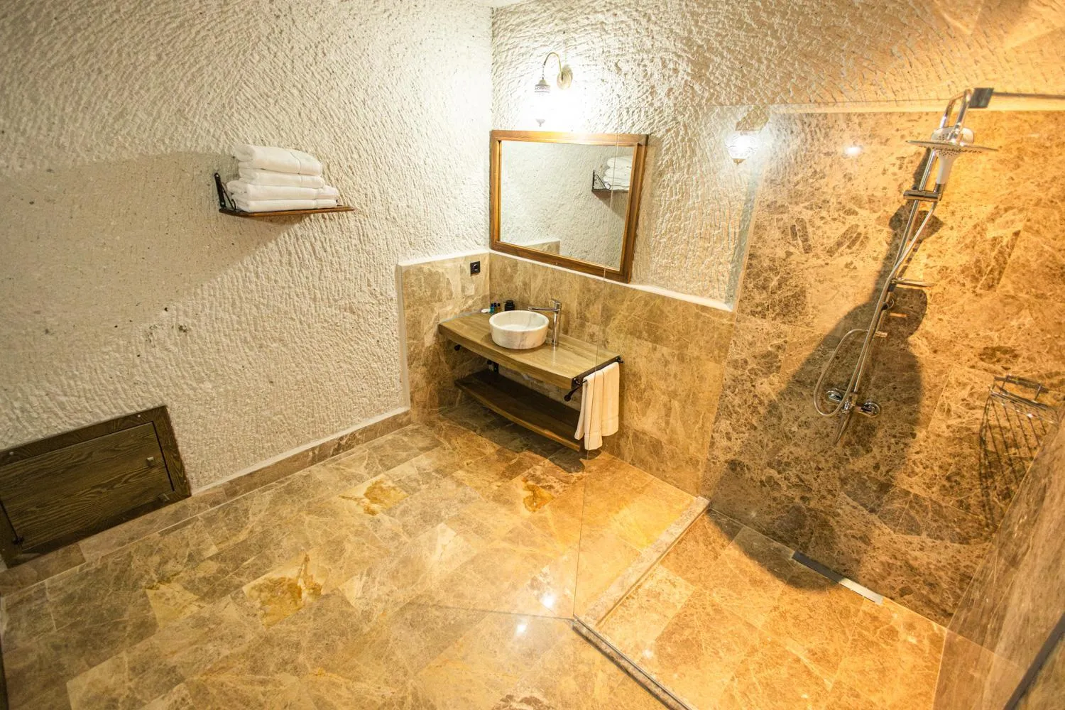 Shower in Majestic Cave House