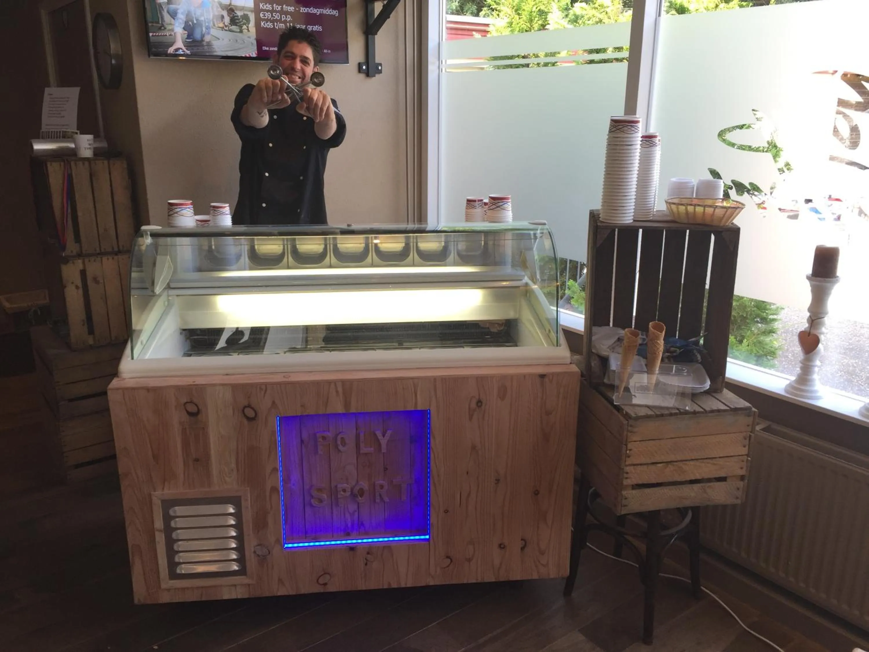 Kitchen or kitchenette in Lodges Veluwse Poort