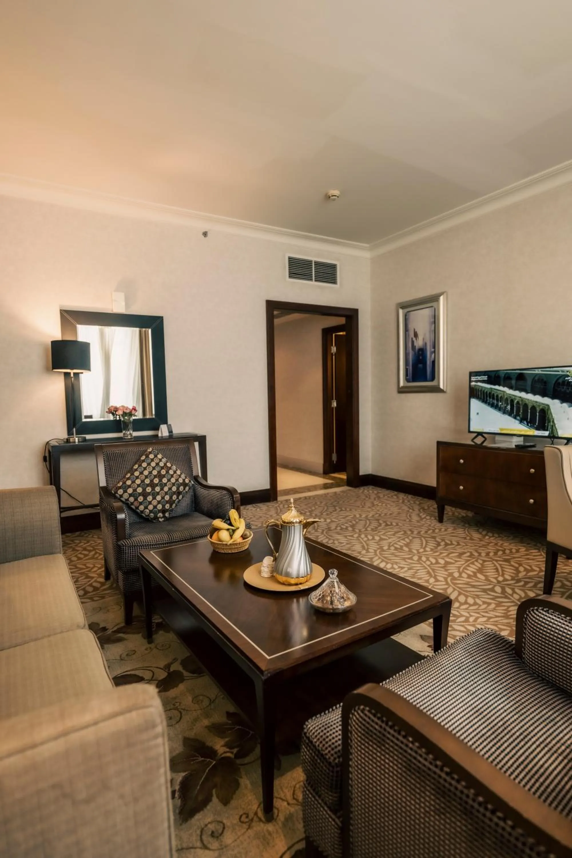 Living room in SAJA By Warwick Makkah Hotel
