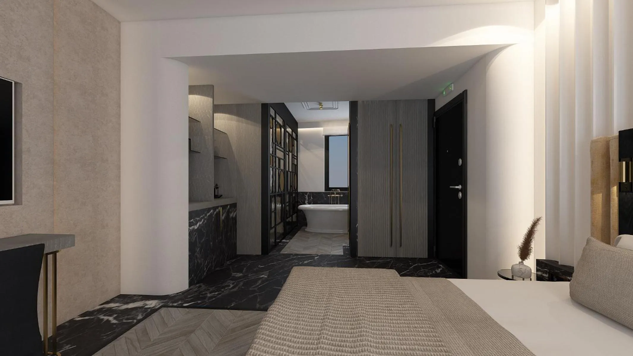 Bedroom, Bed in Esse Athens