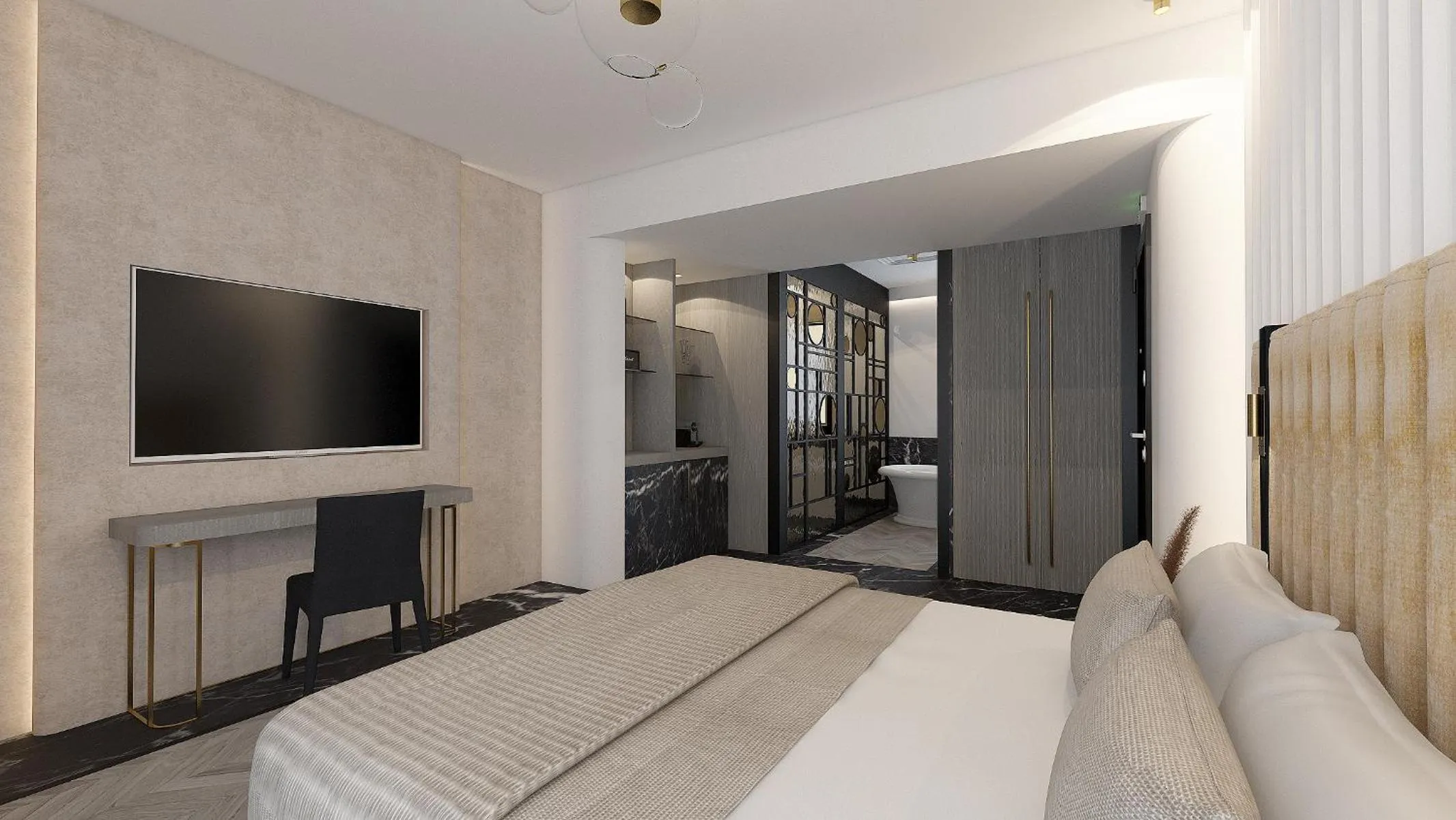 Bedroom, Bed in Esse Athens