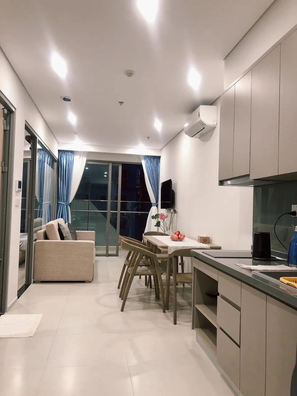 Living room in The Song Apartment Vung Tau Sea view