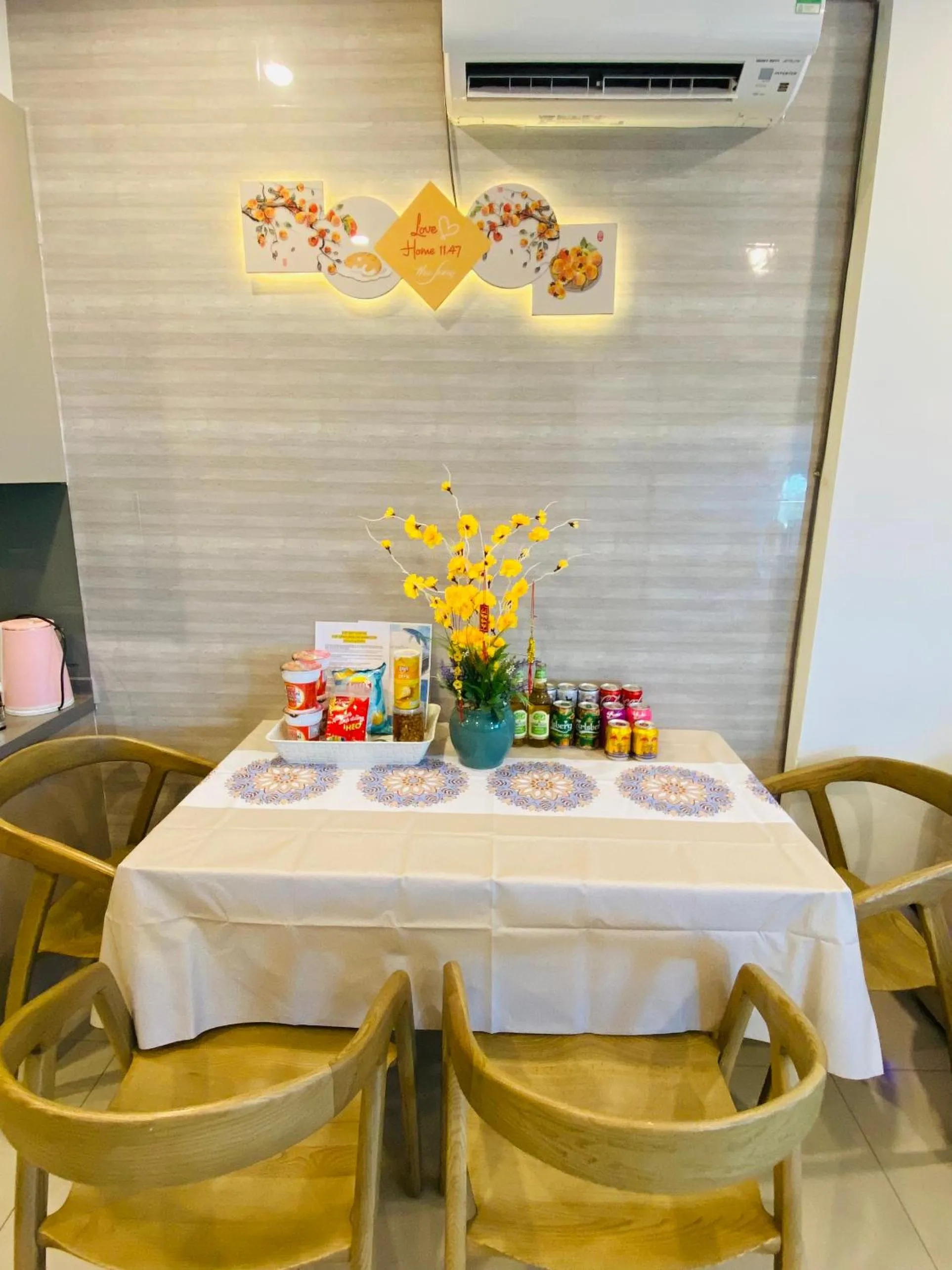 Living room in The Song Apartment Vung Tau Sea view