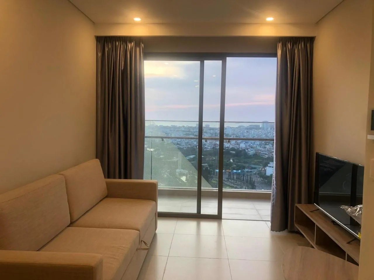 Communal lounge/ TV room in The Song Apartment Vung Tau Sea view