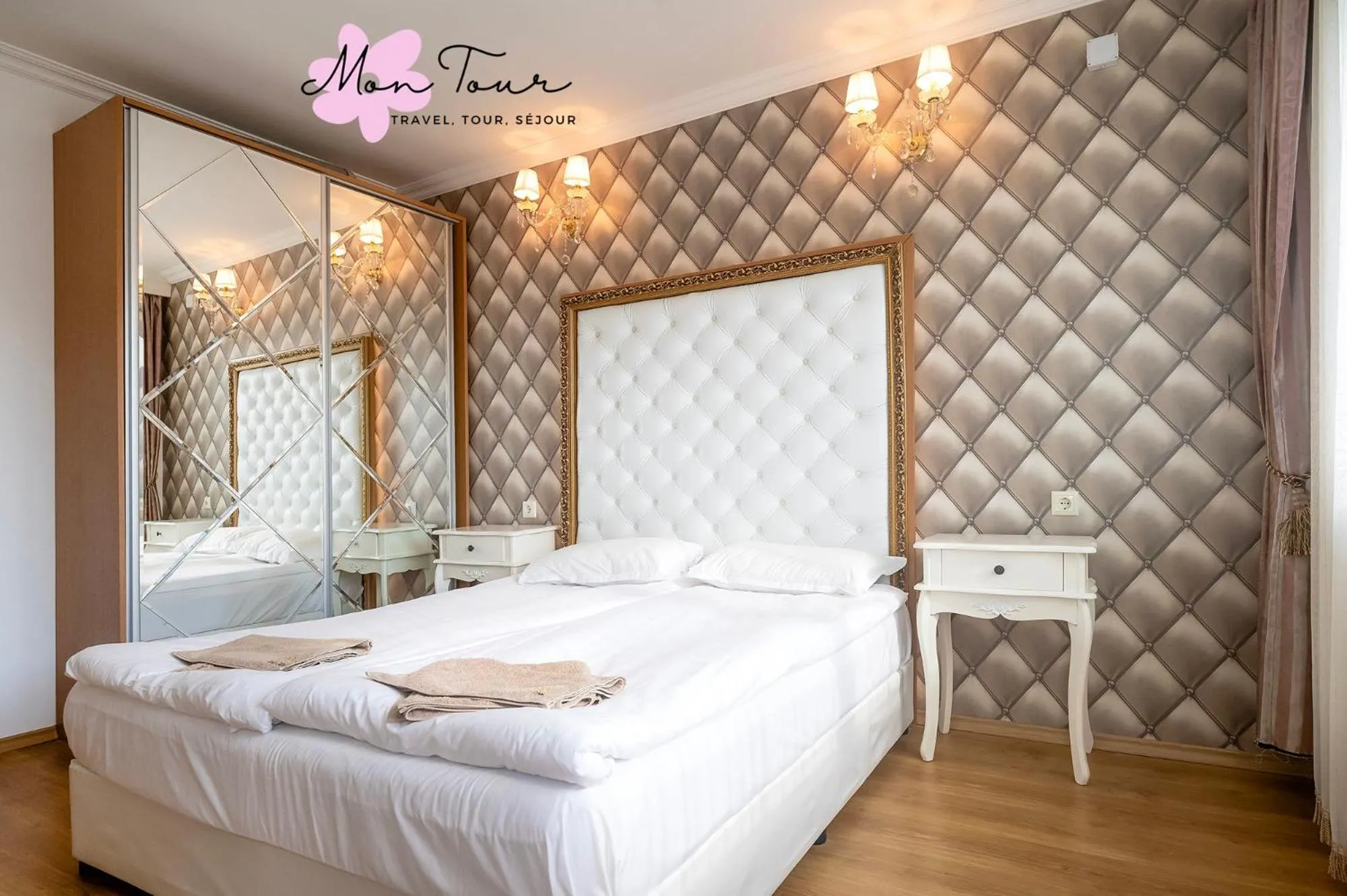 Bed in Mon Tour apartments