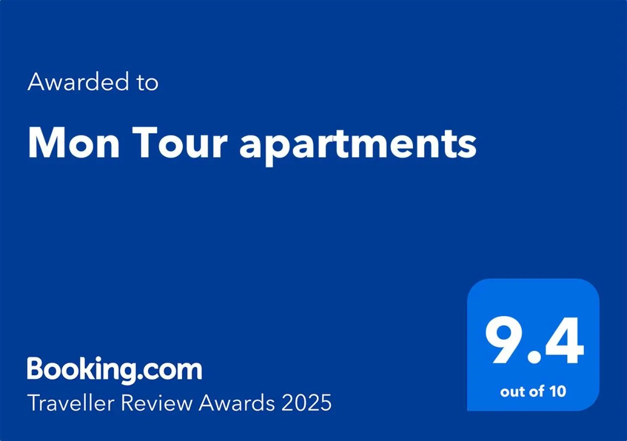 Certificate/Award in Mon Tour apartments