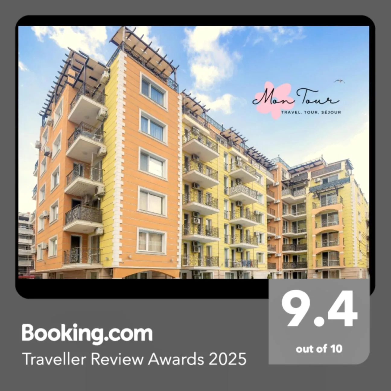 Certificate/Award in Mon Tour apartments