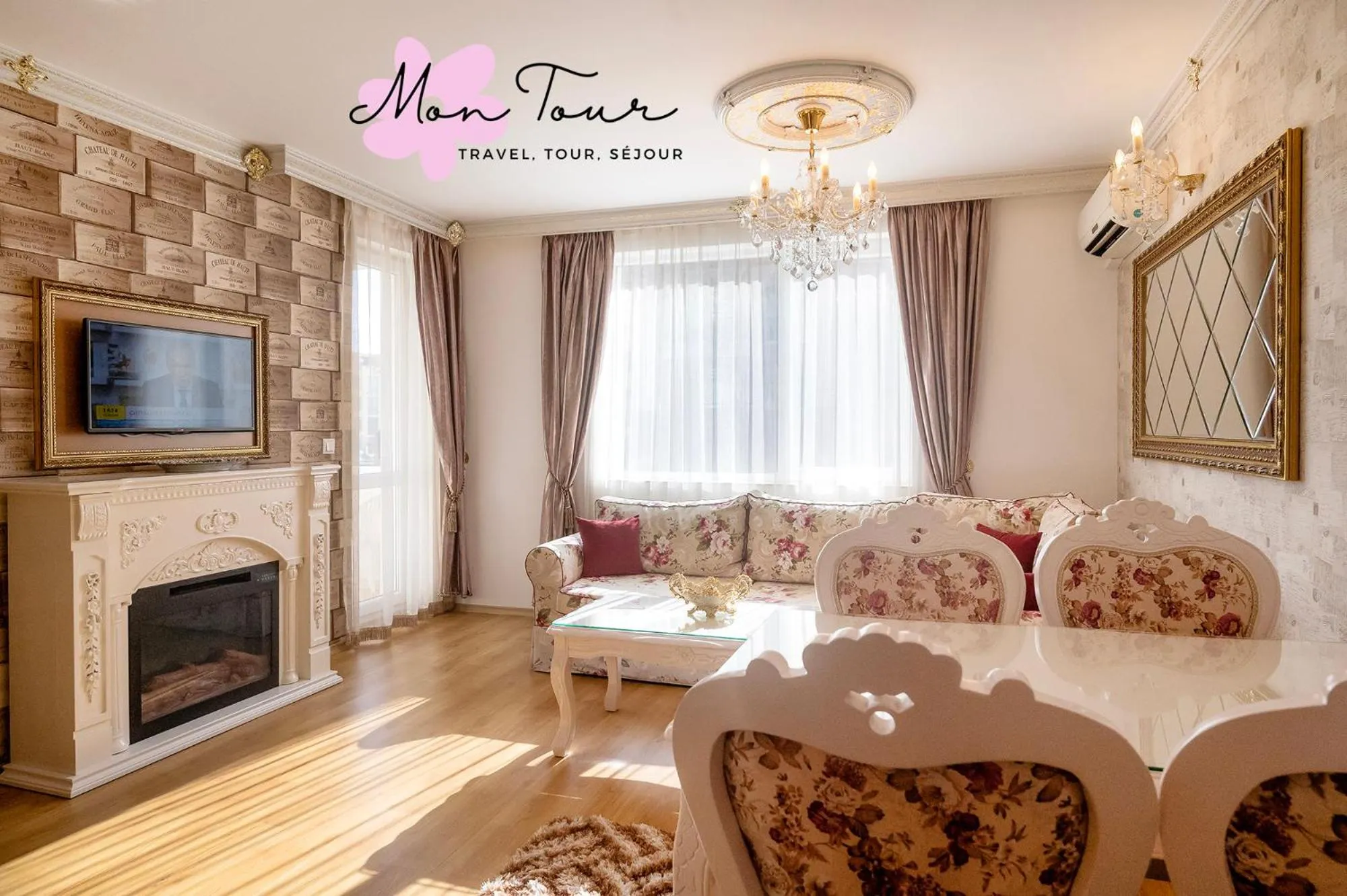 Communal lounge/ TV room in Mon Tour apartments