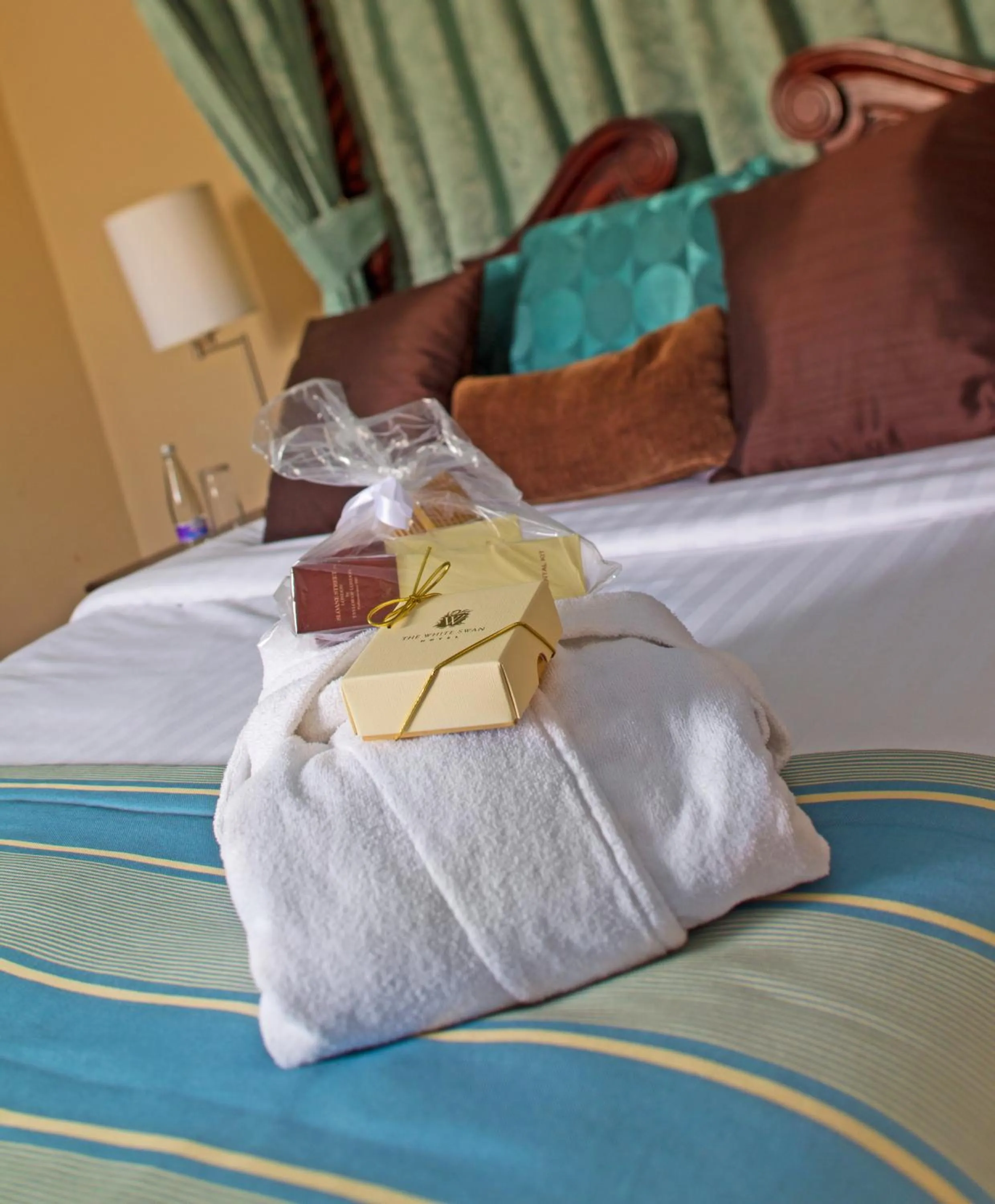 Decorative detail, Bed in White Swan Hotel