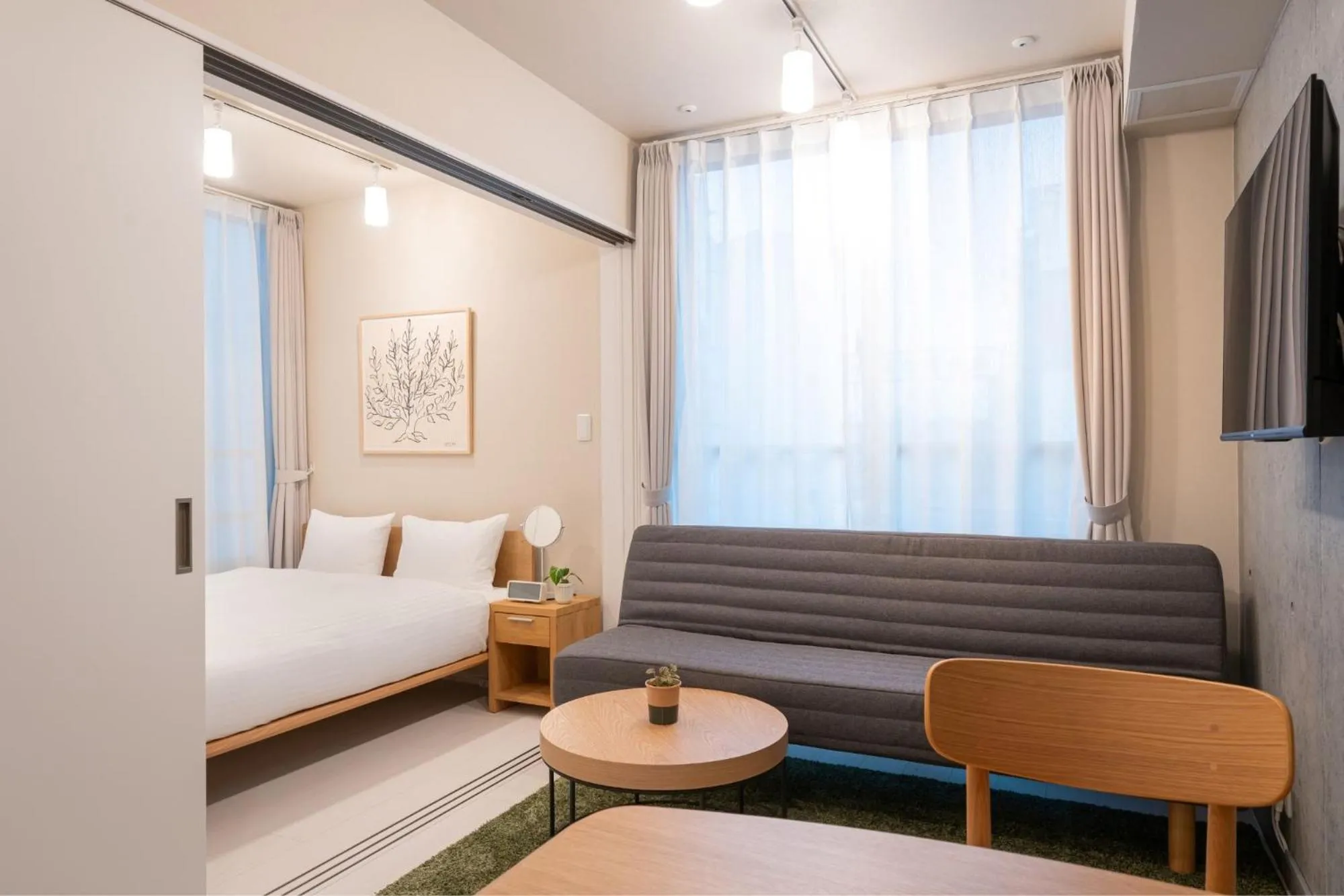 Seating area, Bed in MINI HOUSE Tokyo South