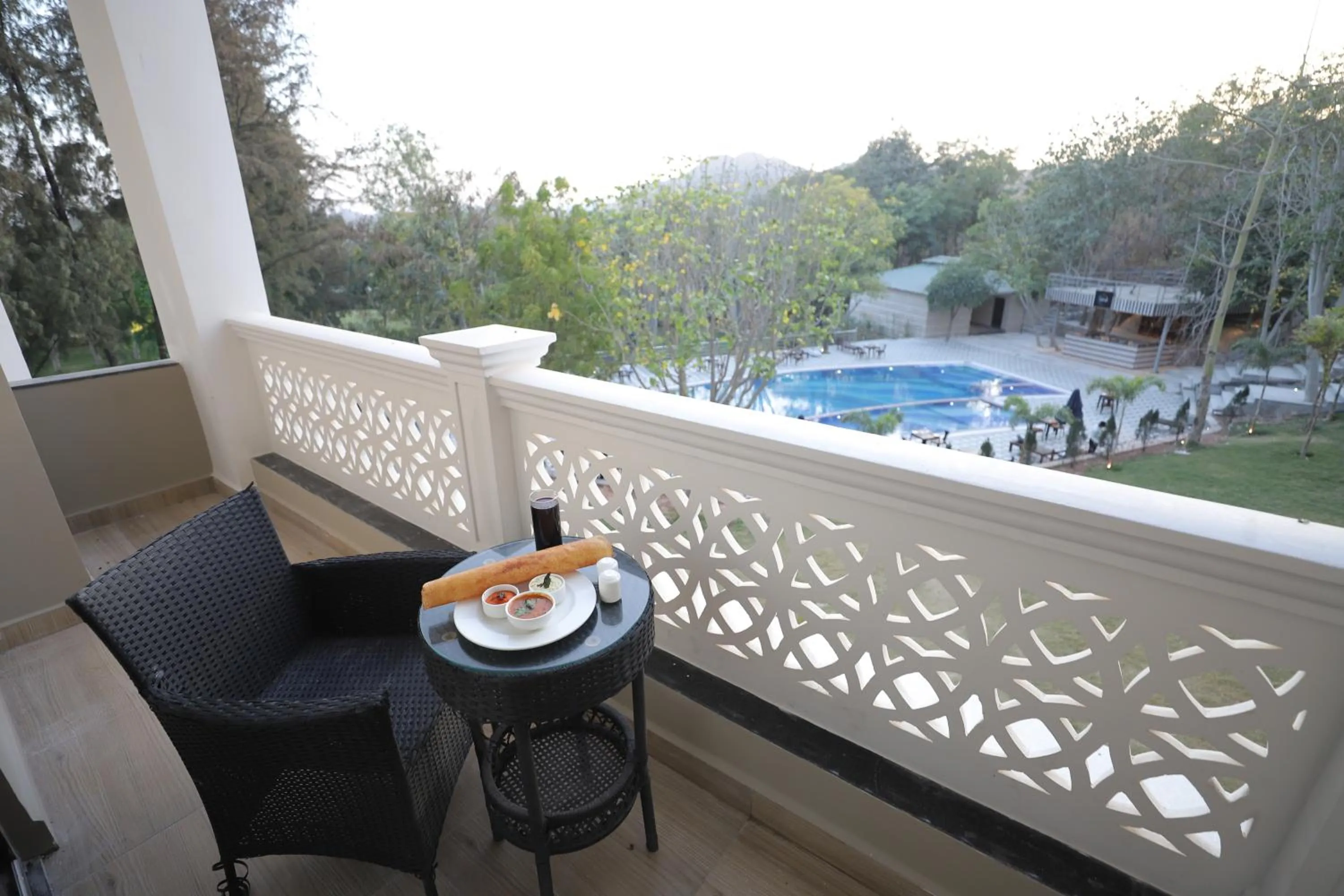 Balcony/Terrace in Essentia Luxury Resort & Spa Udaipur