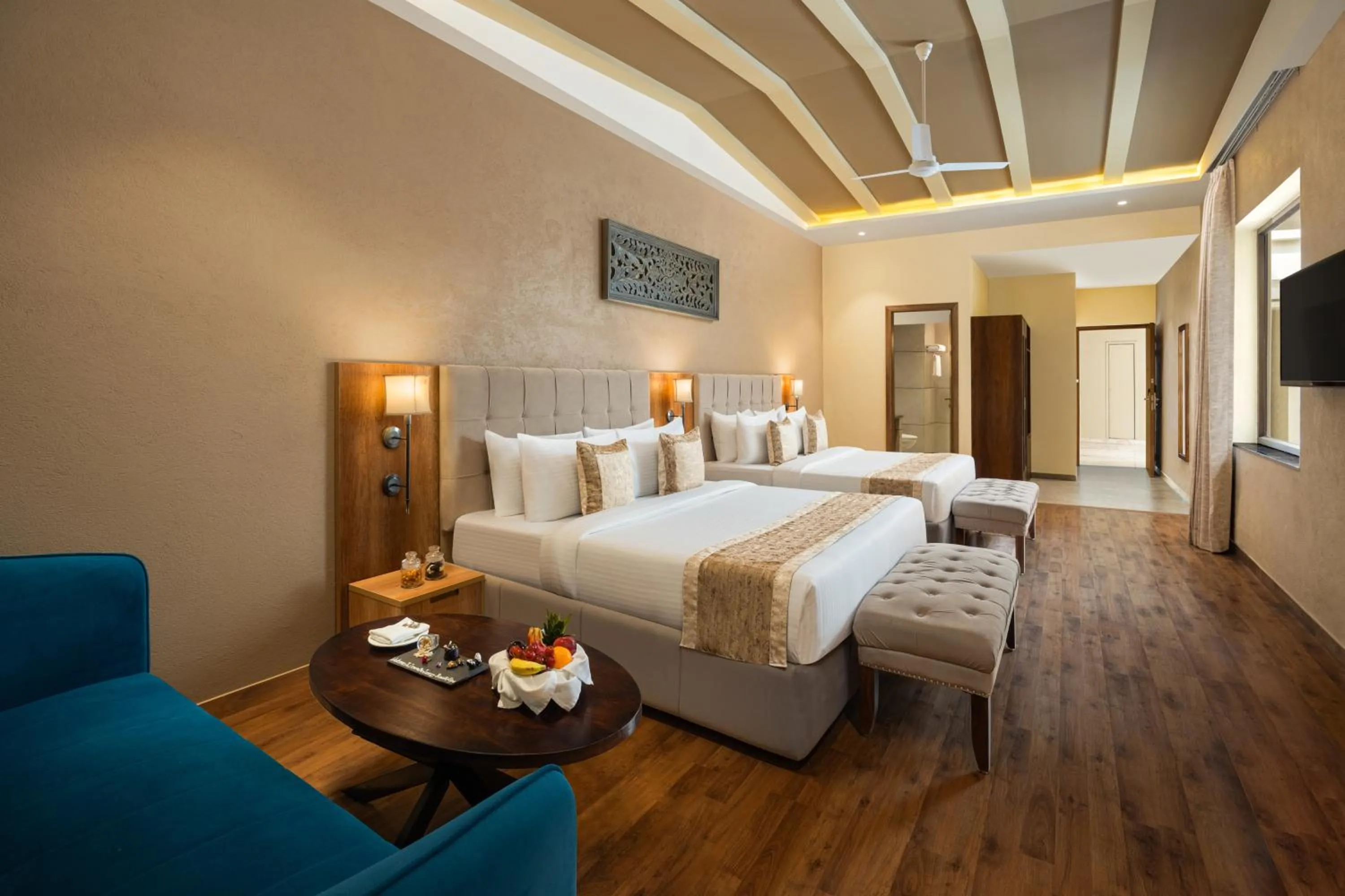 Bedroom, Bed in Essentia Luxury Resort & Spa Udaipur