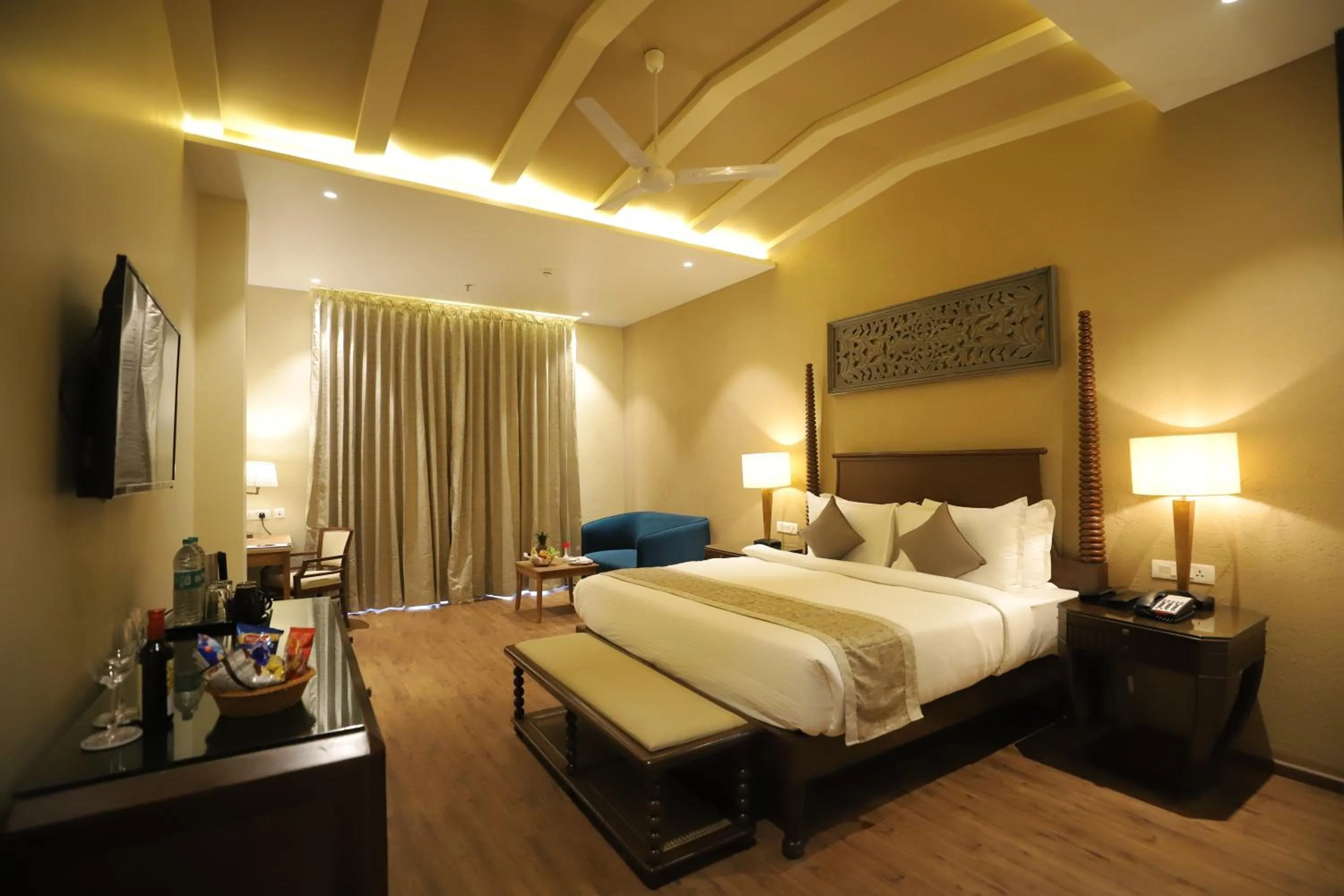 Bed in Essentia Luxury Resort & Spa Udaipur