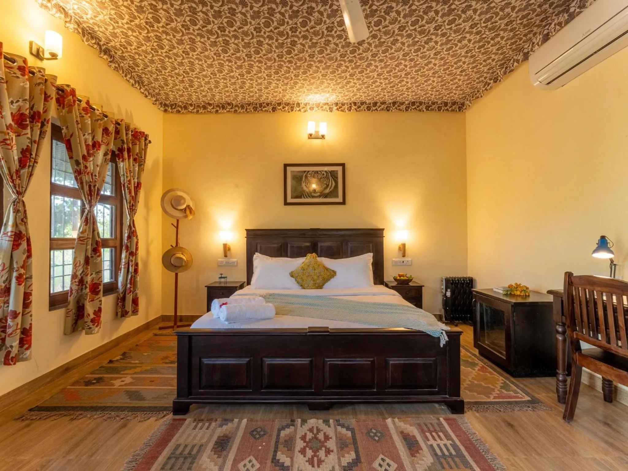 air conditioner, Bed in Moustache Ranthambore Luxuria
