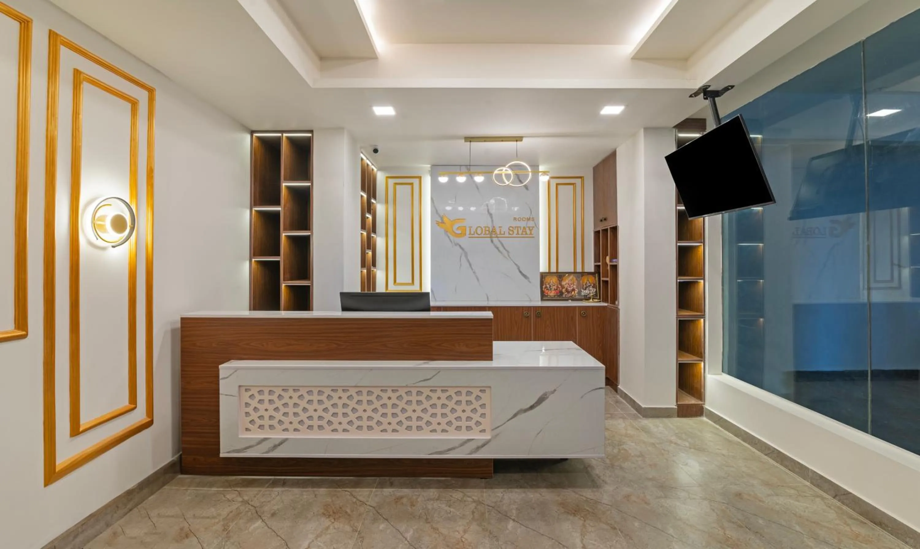 Lobby or reception in Treebo Global Stay, Jayanagar